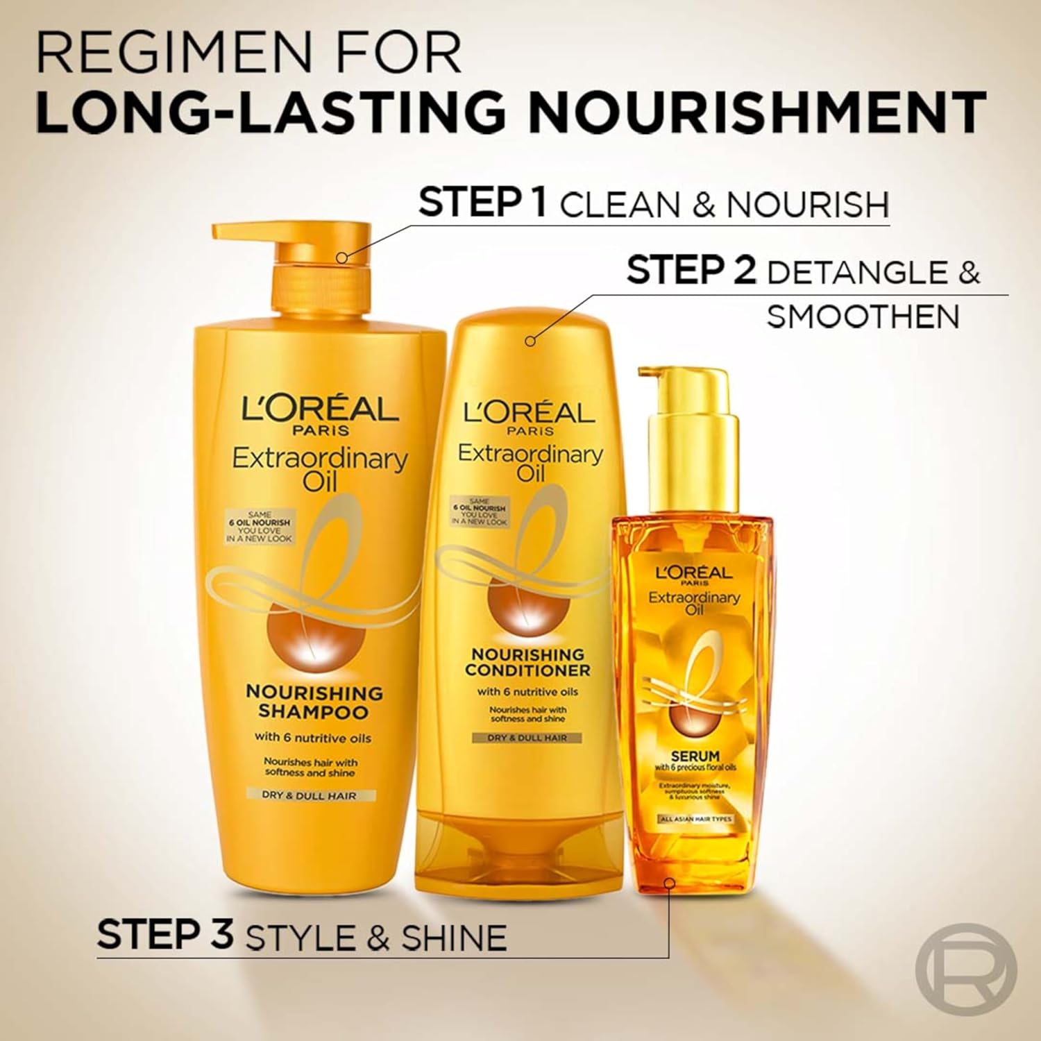 L'Oreal Paris Extraordinary Oil Nourishing Shampoo For Dry & Dull Hair, 650ml