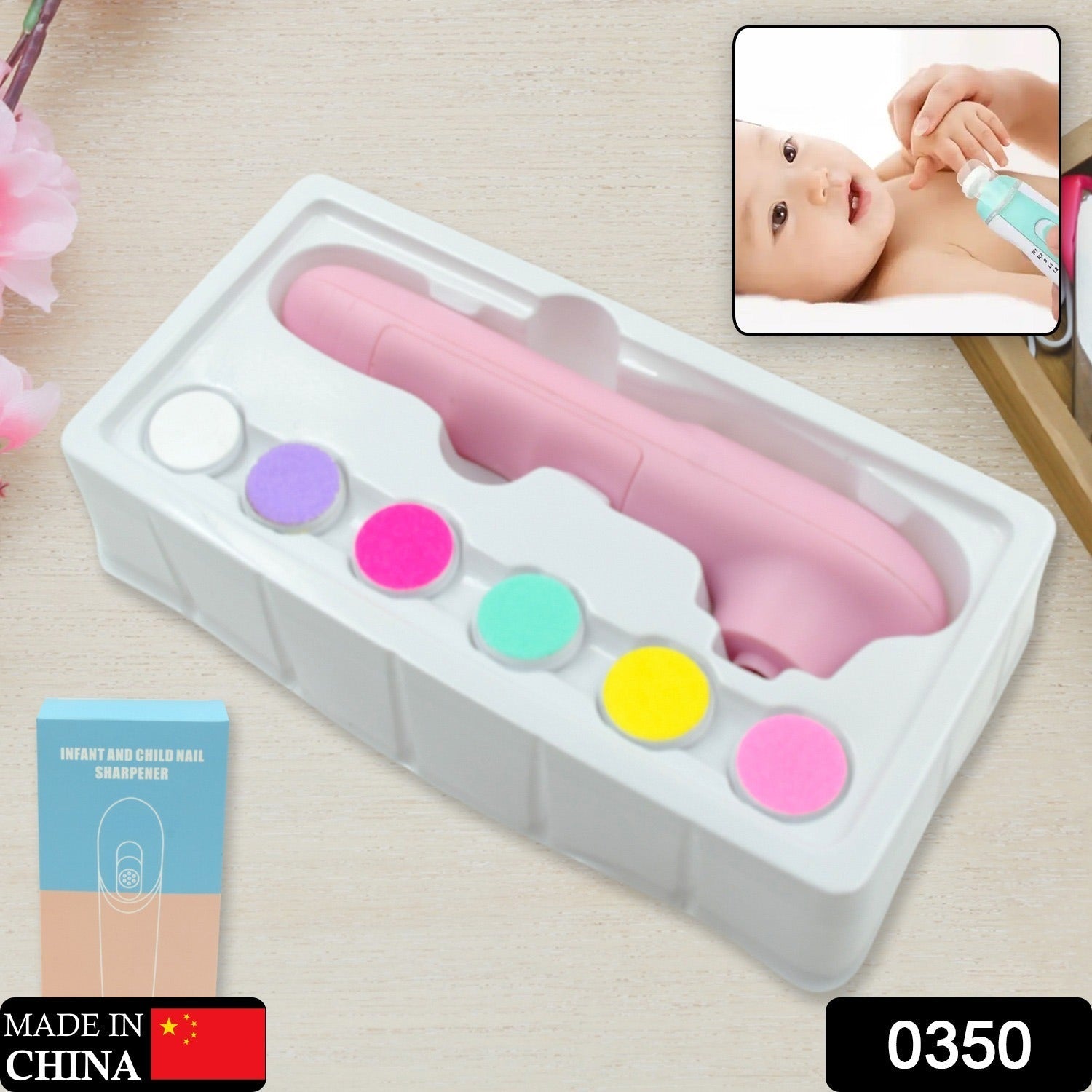 6 in1 Electric Manicure Nail Sharpener for Babies and Children Baby Nail Cutter Manicure with 6 Grinding Heads, Electric Baby Nail File Electric Nail Clipper Toddler Nail Scissors Dropshipping - Bhavnagar Deodap