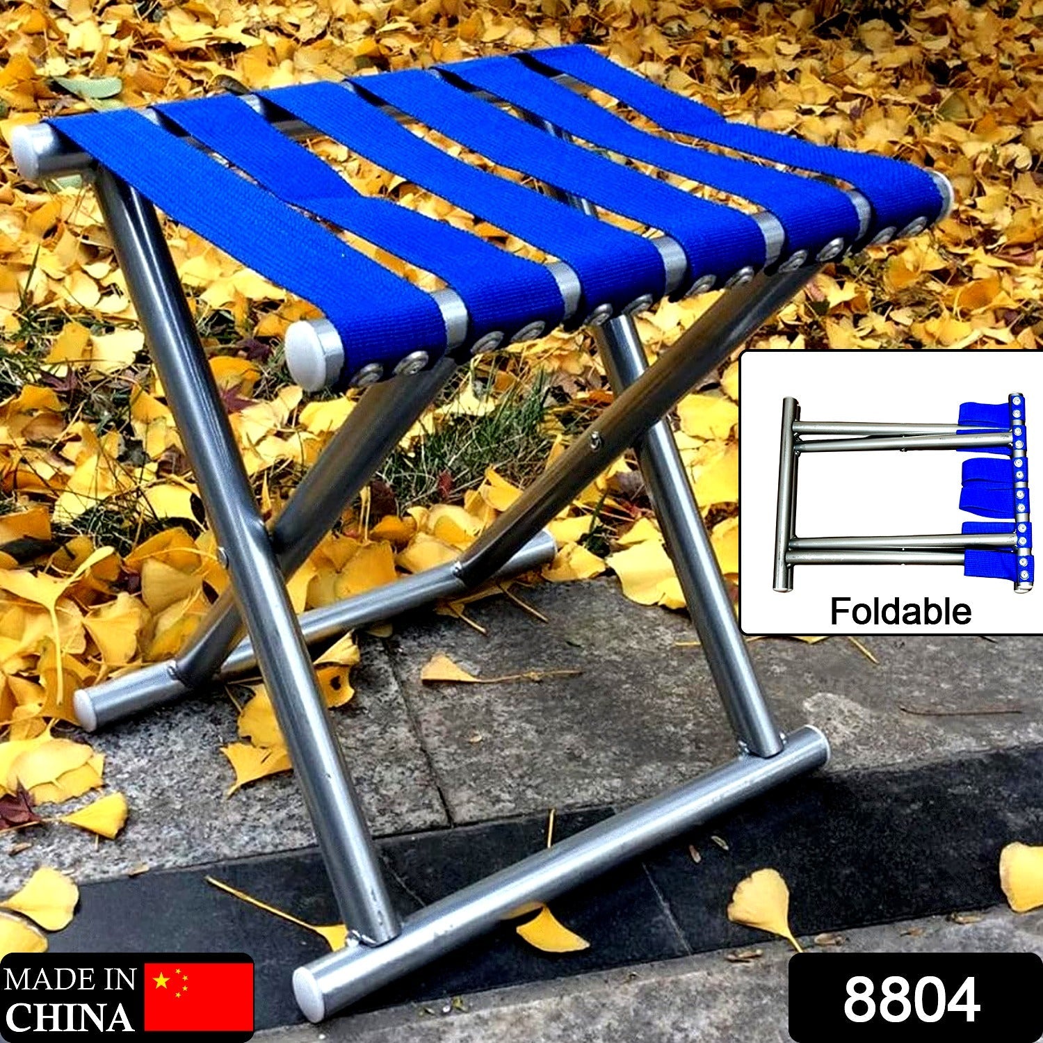 Folding Beach Tool Best Folding Stool Portable Travel Train Chair Outdoor Rest Seat Fishing Beach Picnic Hiking Backpacking Stool, Camping Fishing Hiking Picnic Garden (1 Pc ) - Bhavnagar Deodap