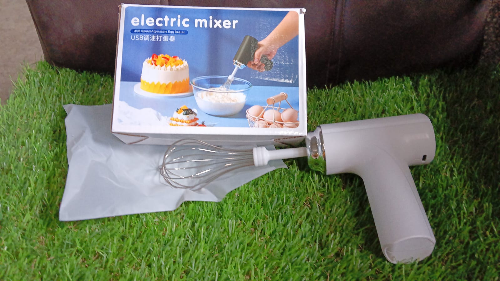 Wireless Hand Mixer, Charging Handheld  2pc portable Whisk Mini High Power Beater Baking Hand Held Mixer, Portable Kitchen Blender. - Bhavnagar Deodap