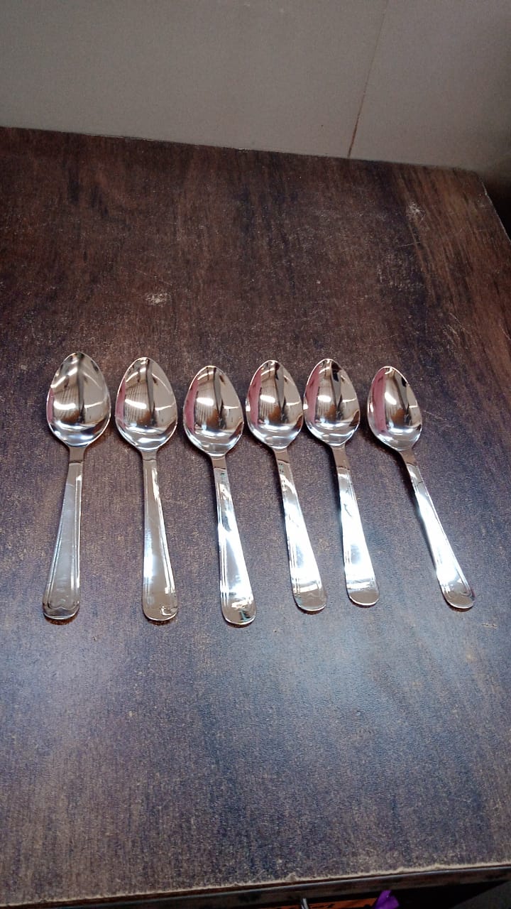 Big Dinner Spoons, 6 Pieces stainless Steel Table Spoon - Bhavnagar Deodap