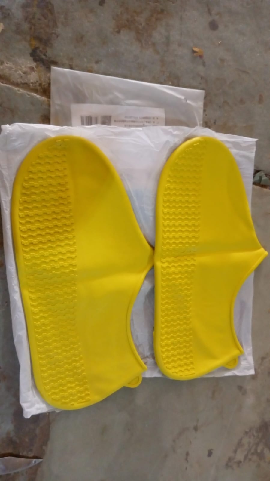 Non-Slip Silicone Rain Reusable Anti skid Waterproof Fordable Boot Shoe Cover (Extra Large Size (XL)/ 1 Pair / Yellow) - Bhavnagar Deodap