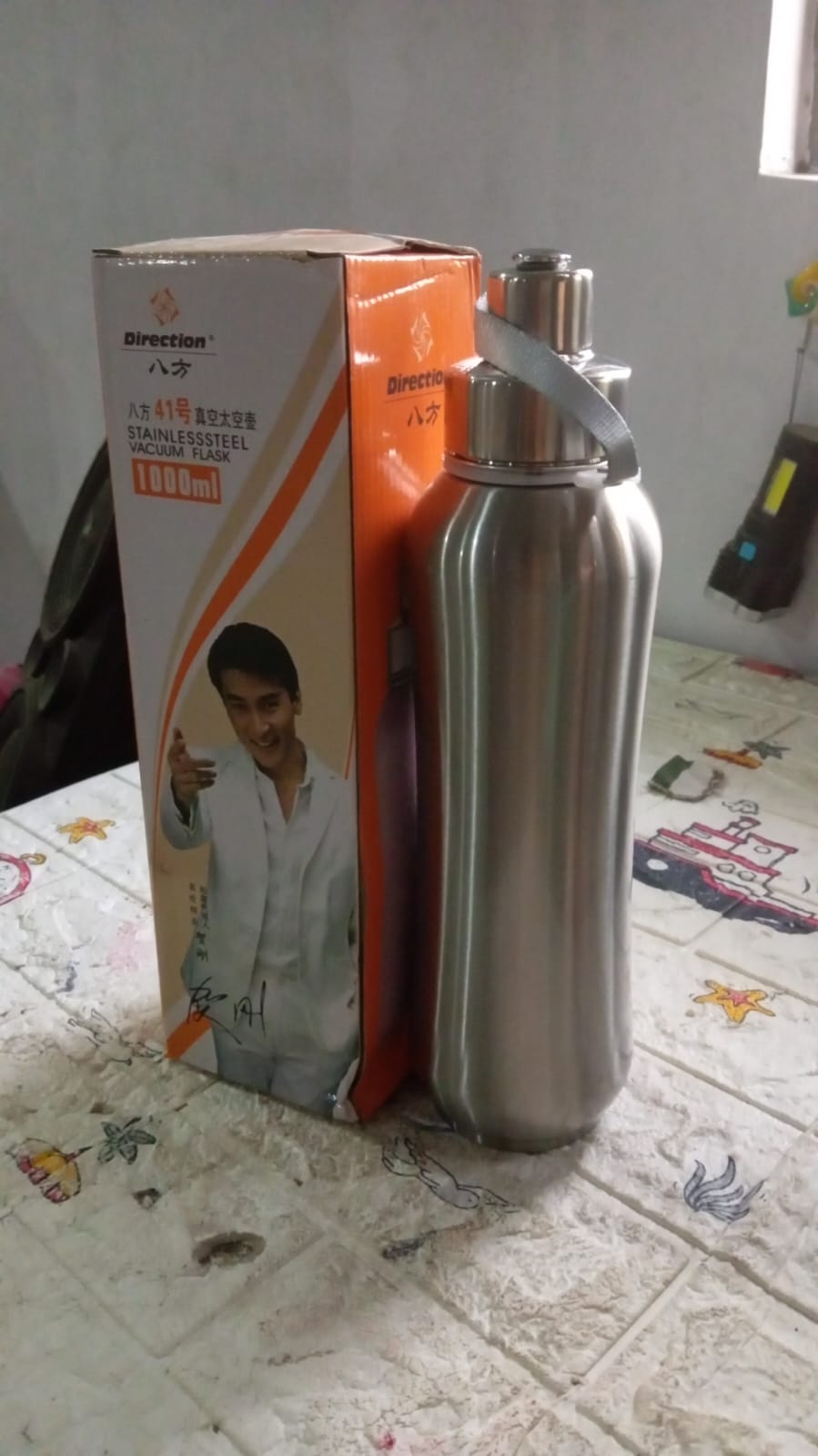 Stainless Steel Vacuum Flask Water Bottle, Fridge Water Bottle, Leak Proof, Rust Proof, Hot & Cold Drinks, Gym BPA Free Food Grade Quality, For office/Gym/School (1000 ML) - Bhavnagar Deodap