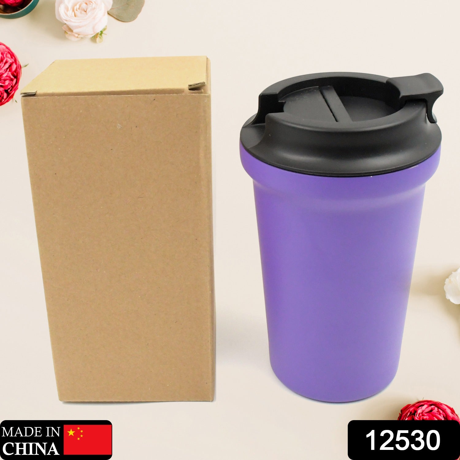 Stainless Steel Vacuum Insulated Coffee Cup (1 Pc) - Travel Mug, Leak Proof Lid - Bhavnagar Deodap