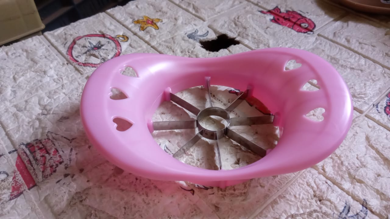 Multi Purpose Fruit Slicer Apple Cutter Regular With 8 Stainless Steel Blades Apple Slicer (1 Pc) - Bhavnagar Deodap