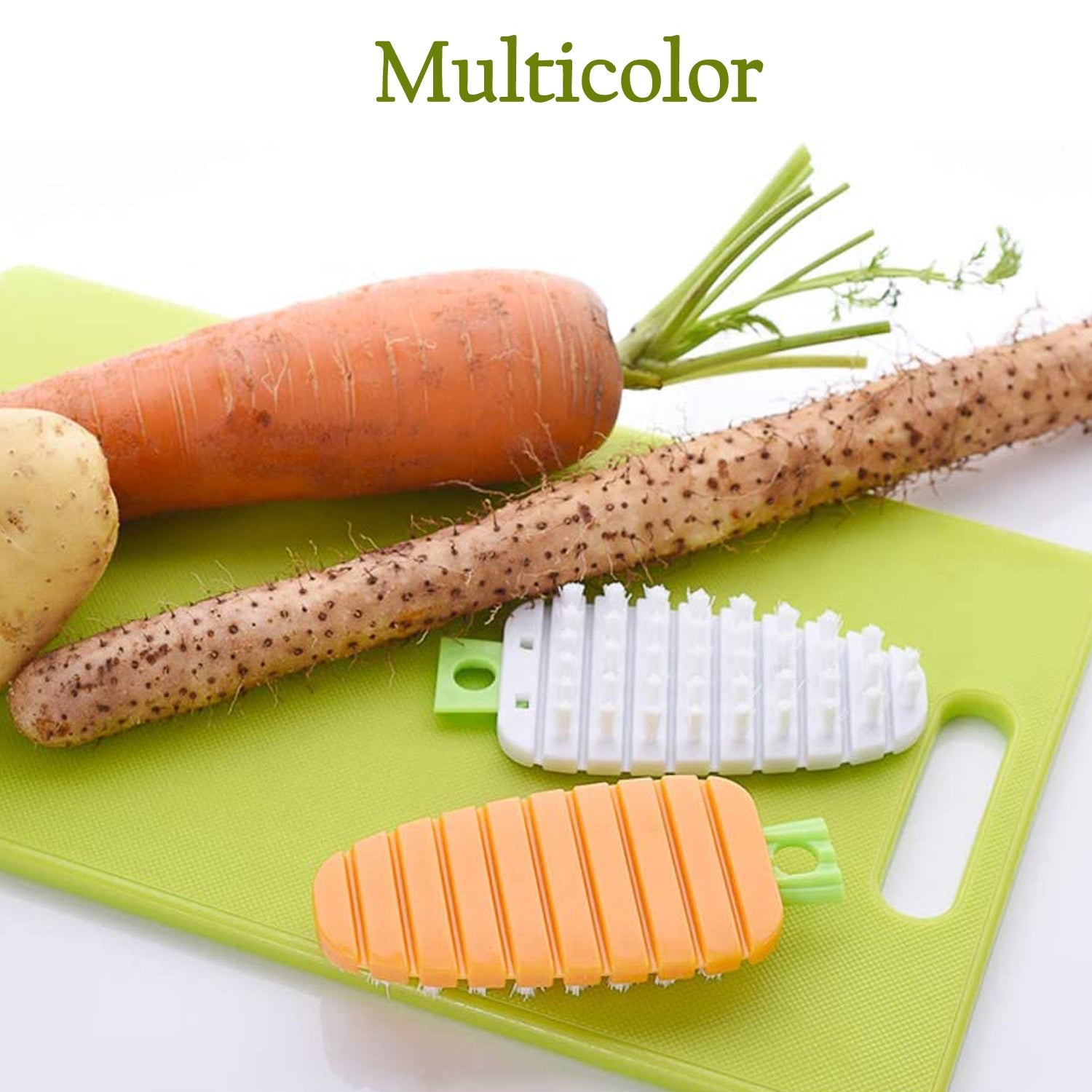 Vegetable Scrubbing Brush, Vegetable Scrubber Nonâ€‘Toxic Fruit Brush Carrot Shape Vegetable Brush for Potato for Vegetable - Bhavnagar Deodap