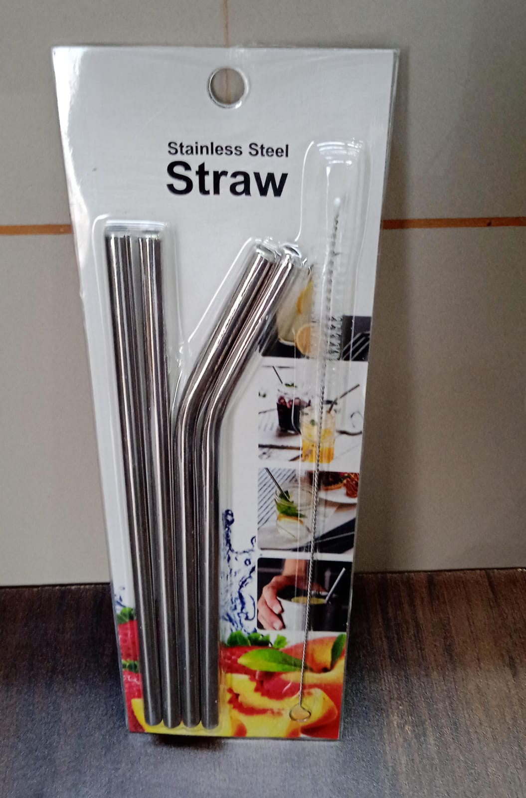 Reusable Stainless Steel Straw with cleaning Brush Long Drinking Straws for Coffee Tumbler Travel Mug Cup, Dishwasher Safe for Toddlers & Kids (5 Pcs Set) - Bhavnagar Deodap