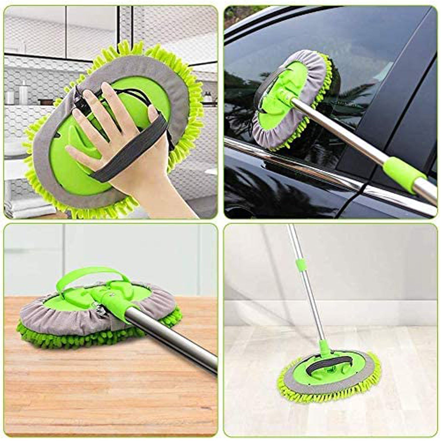 Dry/Wet Home, Kitchen, Office Cleaning Brush Extendable Handle
