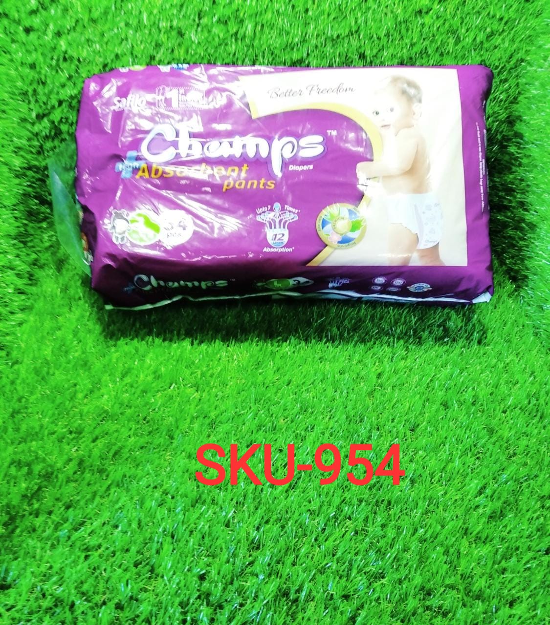 Premium Champs High Absorbent Pant Style Diaper Small, Medium and Large Size Diaper - Bhavnagar Deodap