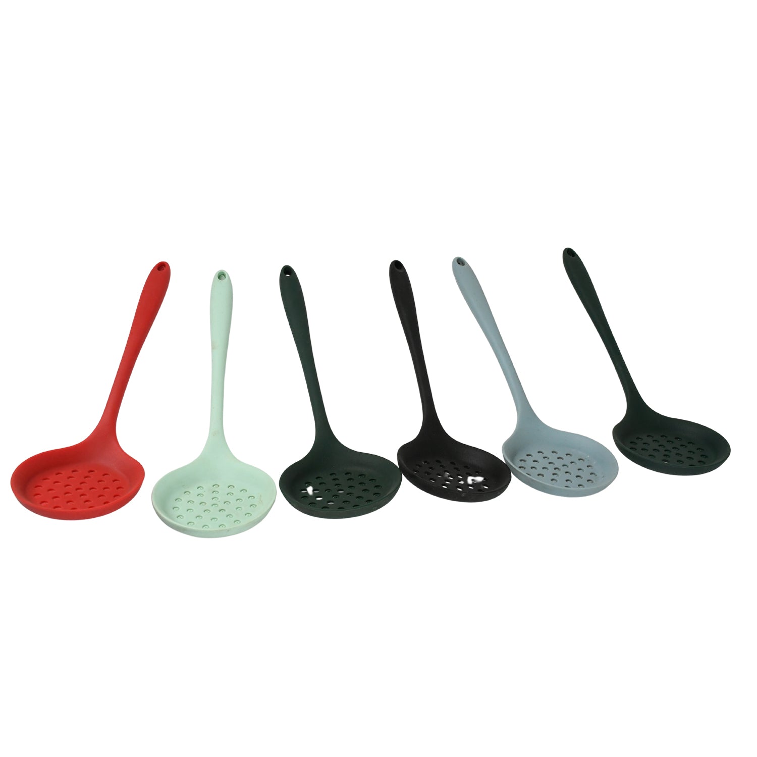 Multipurpose Silicone Spoon, Silicone Basting Spoon Non-Stick Kitchen Utensils Household Gadgets Heat-Resistant Non Stick Spoons Kitchen Cookware Items For Cooking and Baking (6 Pcs Set) - Bhavnagar Deodap