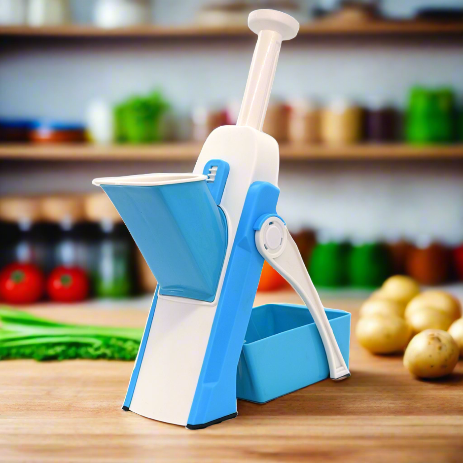 Multi functional Time Saving Adjustable Hand Press Vegetables Chopper - Bhavnagar Deodap