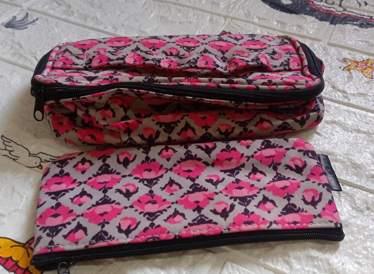 Decor Travel Makeup Bag with Small pouch Portable Organizer Makeup Cosmetic Train Case Large Capacity for Cosmetics Makeup Brushes and Toiletry Jewelry for More Storage - Bhavnagar Deodap