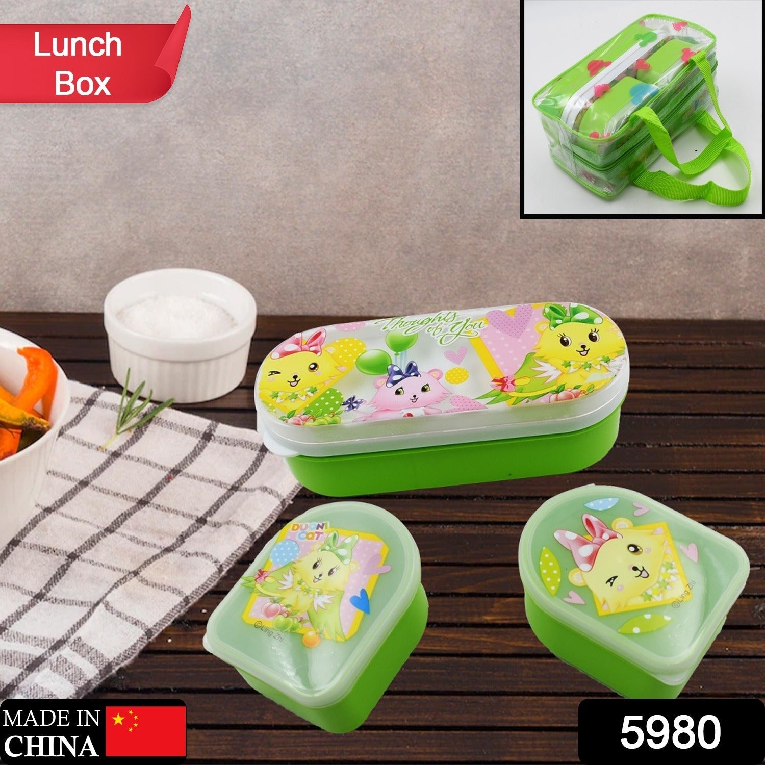 Tiffin Box Smart Lunch Box High Quality 3 box Lunch Box Leak Proof Lunch Box For Home & School, Office Use - Bhavnagar Deodap