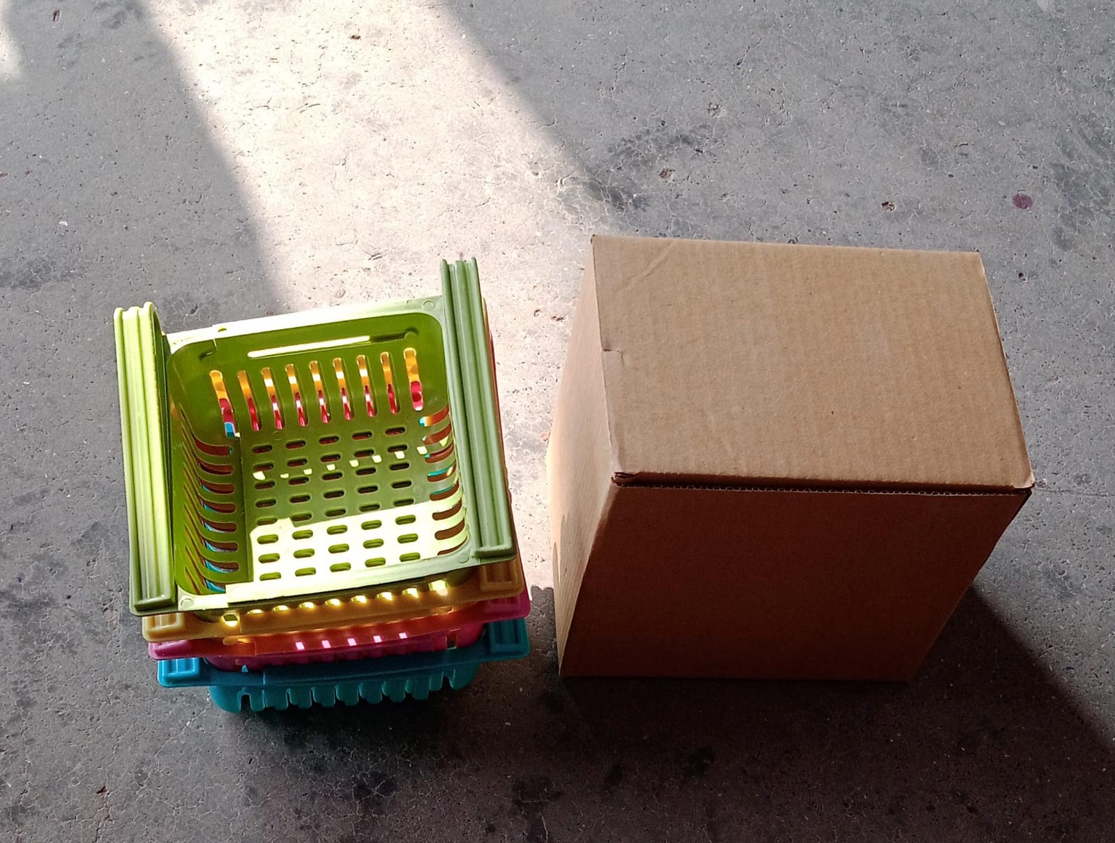 Fridge Organizer Drawer - Adjustable Fridge Storage Basket ( 4pc Set ) - Bhavnagar Deodap