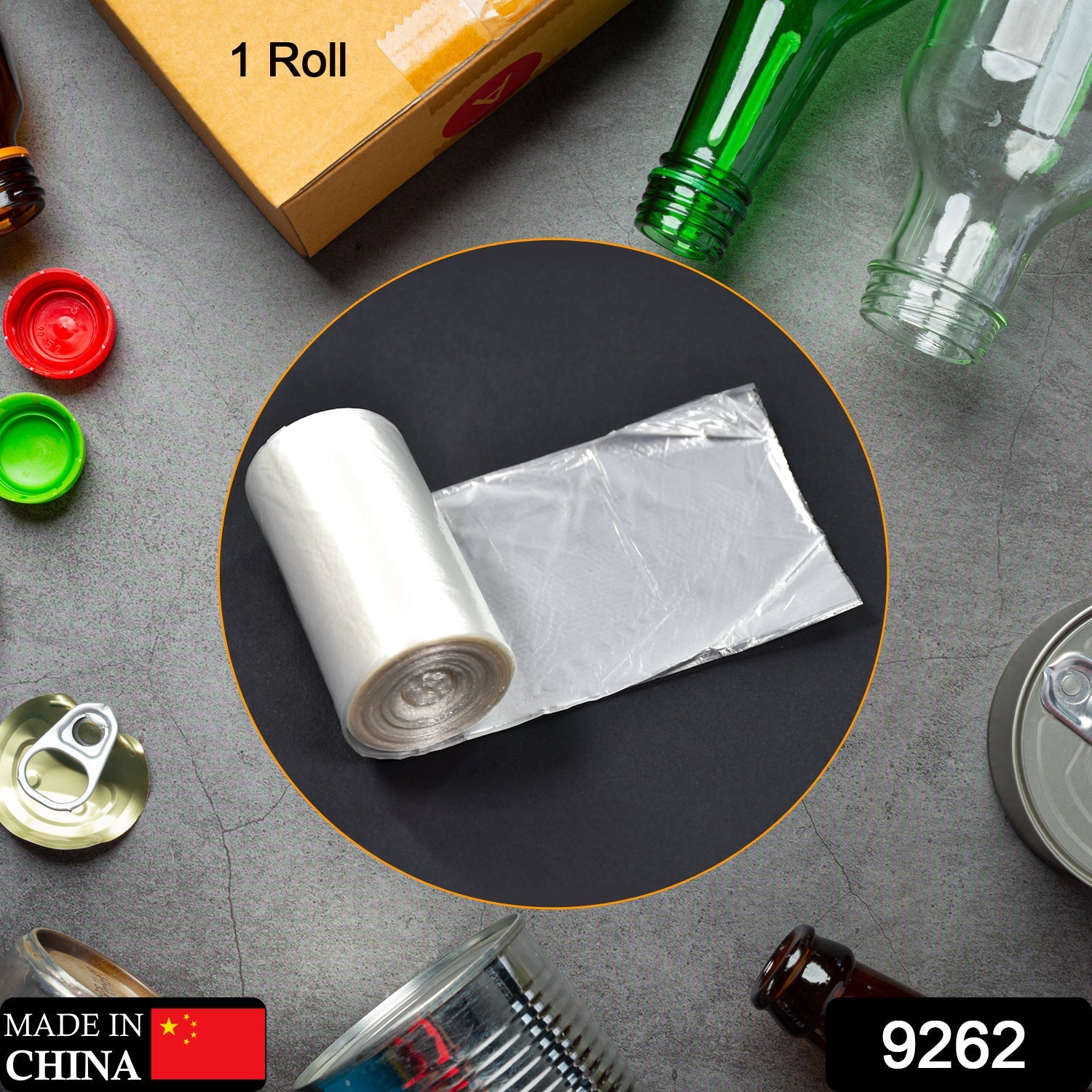 Black 1Roll Garbage Bags/Dustbin Bags/Trash Bags - Bhavnagar Deodap