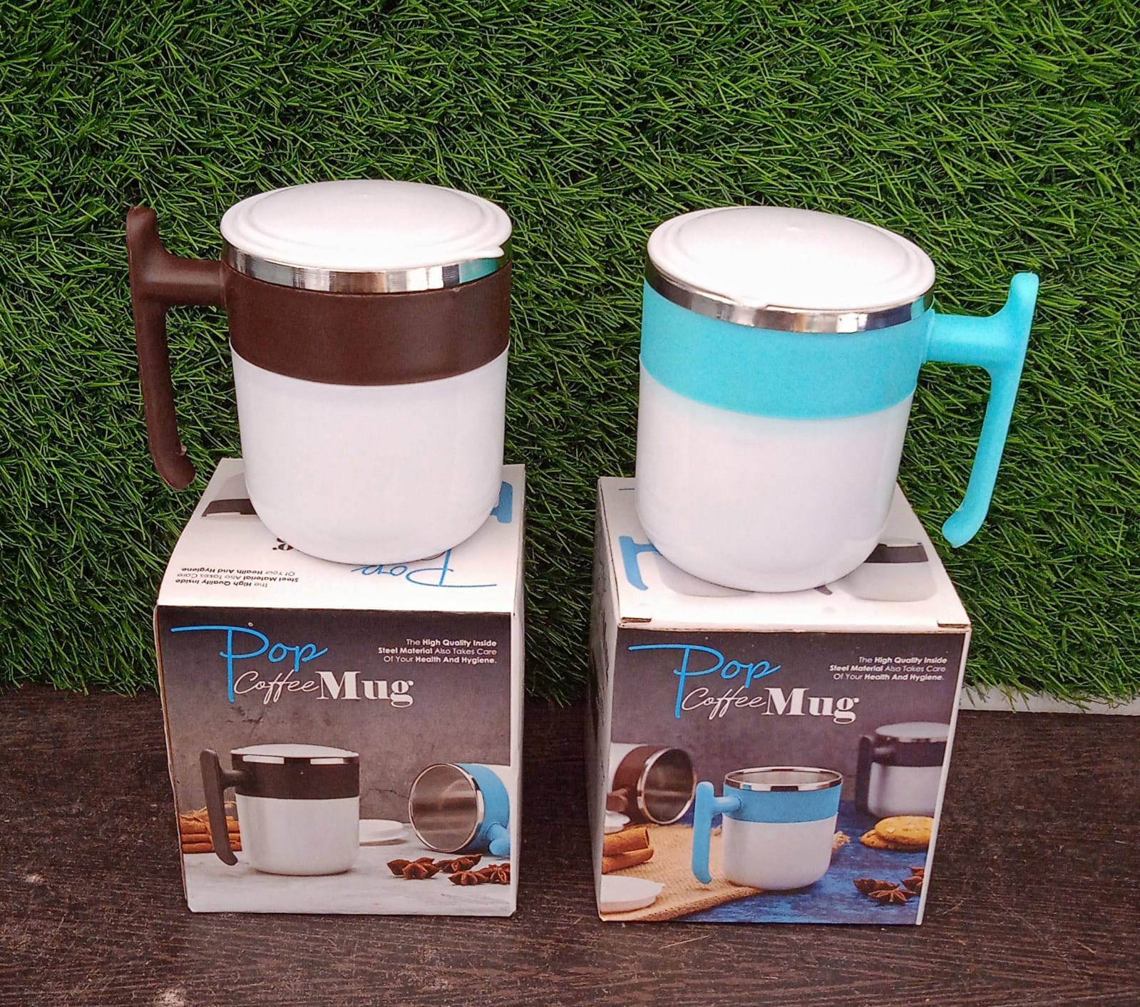 Stainless Steel Lid Cover Hot Coffee/Tea Mug Hot Insulated Double Wall Stainless Steel, Coffee and Milk Cup with Lid - Coffee Cup (1 Pc ) - Bhavnagar Deodap