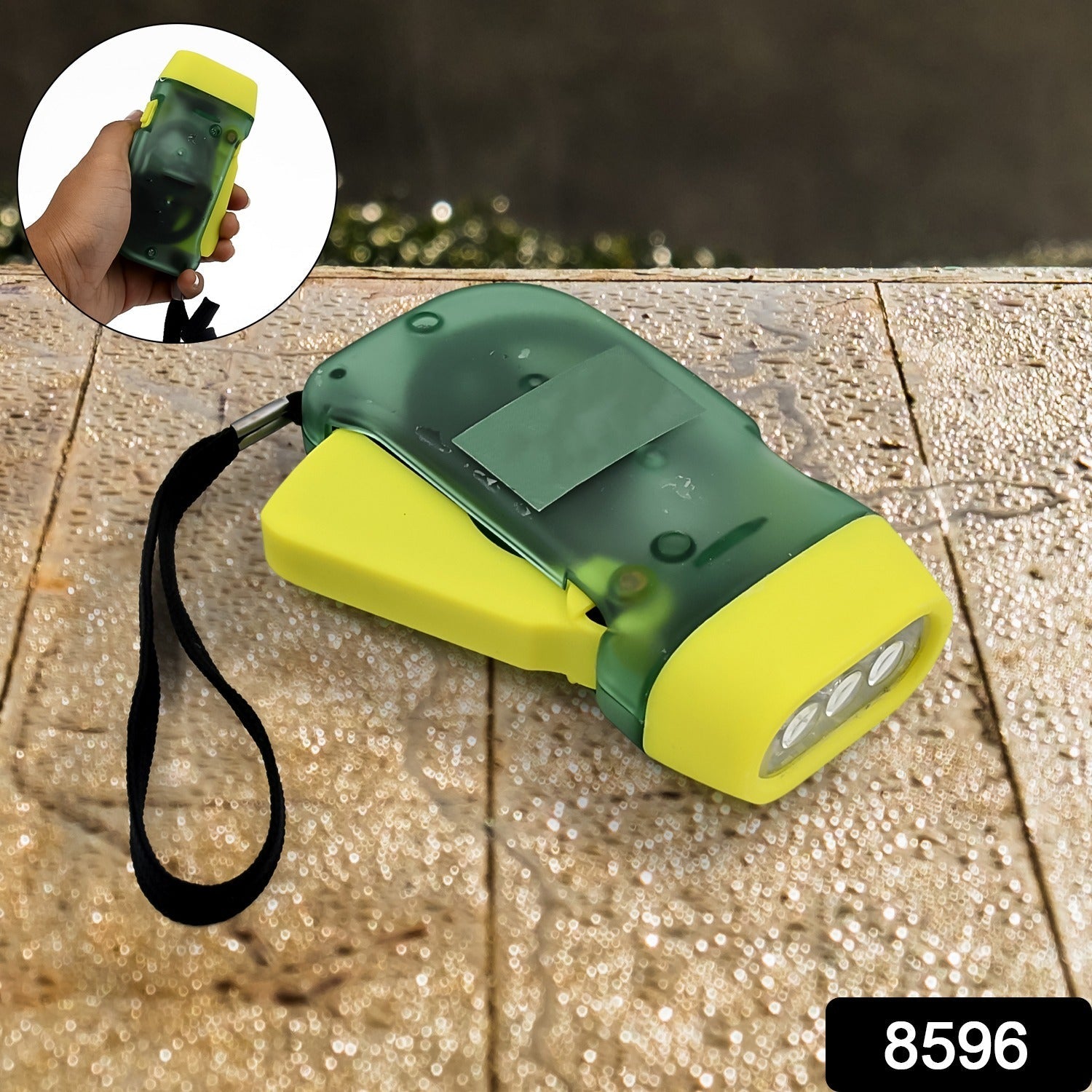 3 LED Hand Press Torch Hand Crank Flashlight Hand Pressing Flashlight Traveling Torch Light Manual Generator, Battery-Free Flashlight (1 Pc) - Bhavnagar Deodap