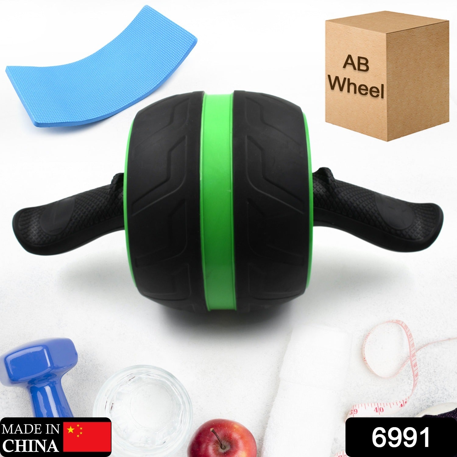 AB Carver Pro Roller, Core Workout Abdominal Stomach Muscle Fitness Exercise Training Equipment with Knee Mat Perfect Wheel Trainer for Man, Woman Body building, Home Gym - Bhavnagar Deodap