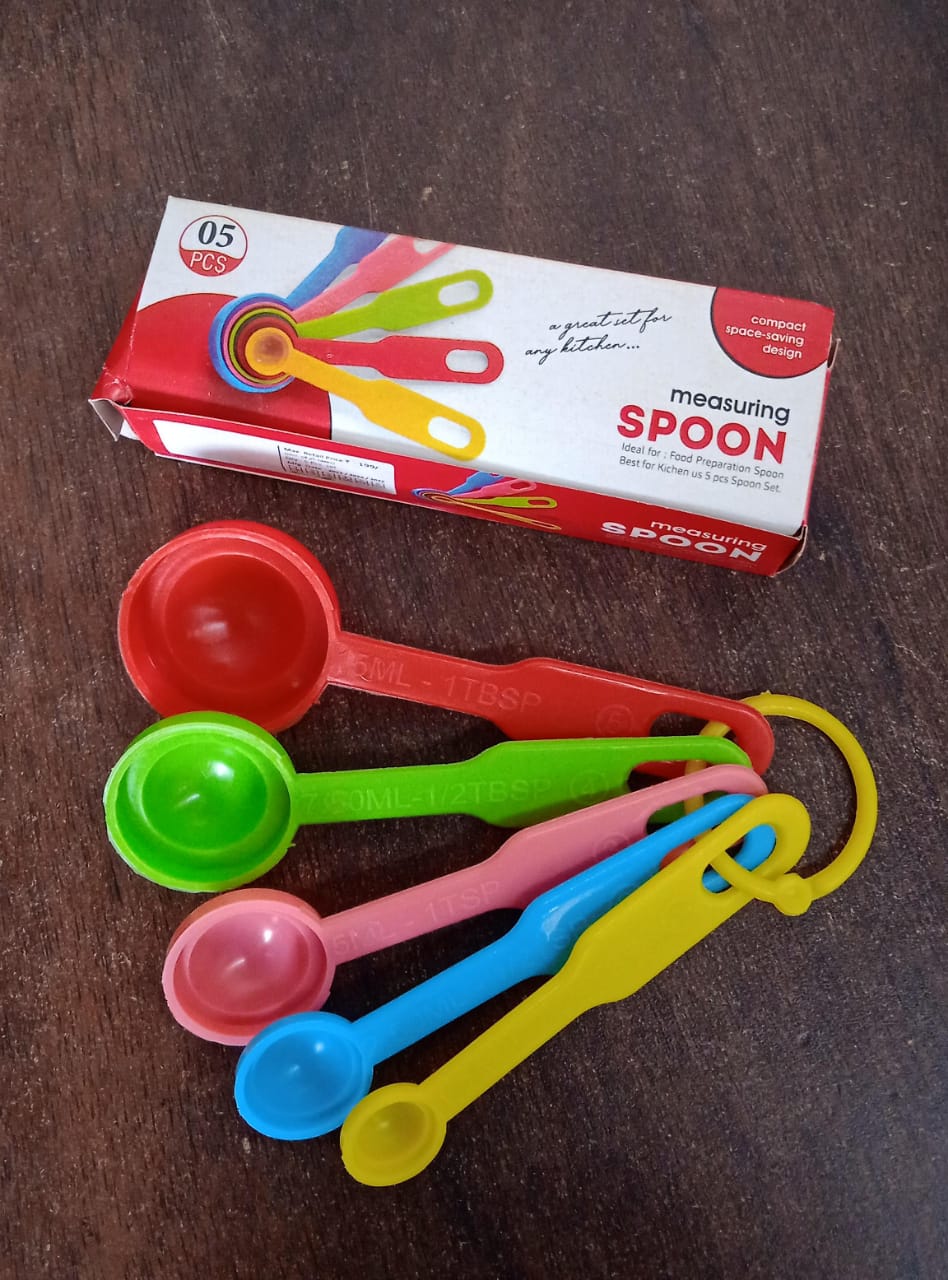 Plastic Measuring Spoons - Set of 5 - Bhavnagar Deodap