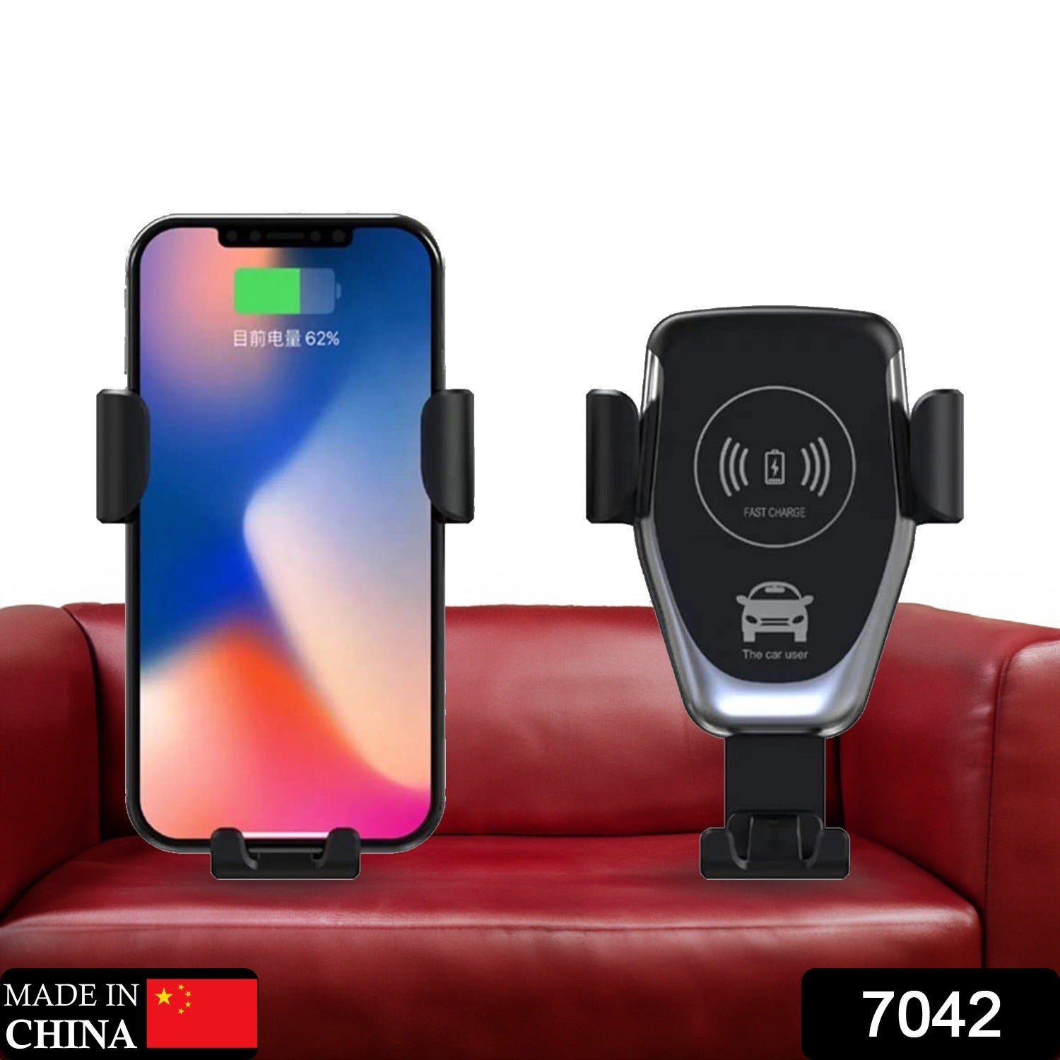 Car Phone Holder Wireless Car Charger 10W Qi Fast Charging Car Charger Gravity Auto Clamping 360Â° Rotation Air Vent Car Mount Holder - Bhavnagar Deodap