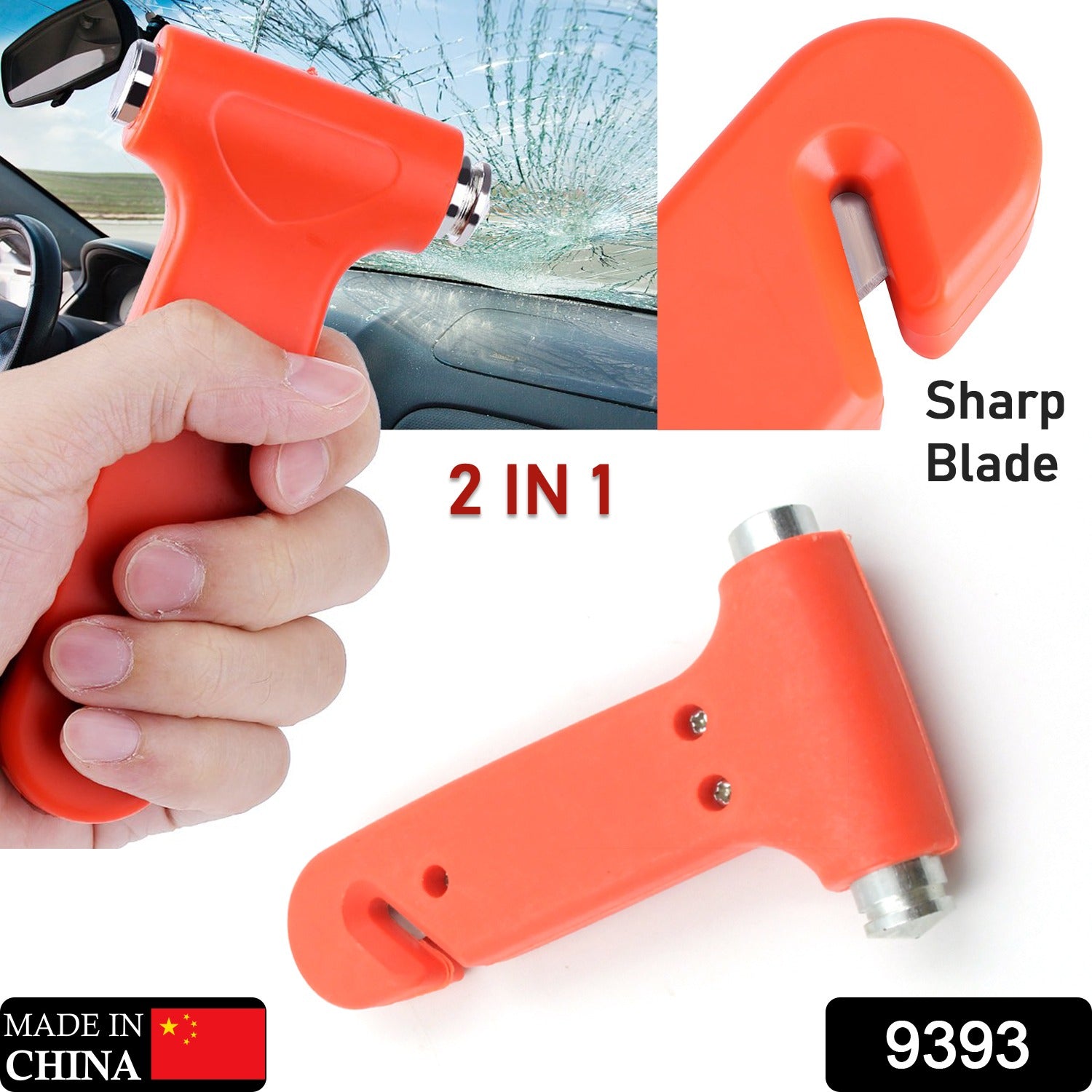 Car Safety Hammer,Emergency and Rescue Tool,Car Window Breaker and Seatbelt Cutter,Safety Hammer Emergency Rescue Tool,Car Window Breaking Seat Belt Cutter (1 Pc) - Bhavnagar Deodap