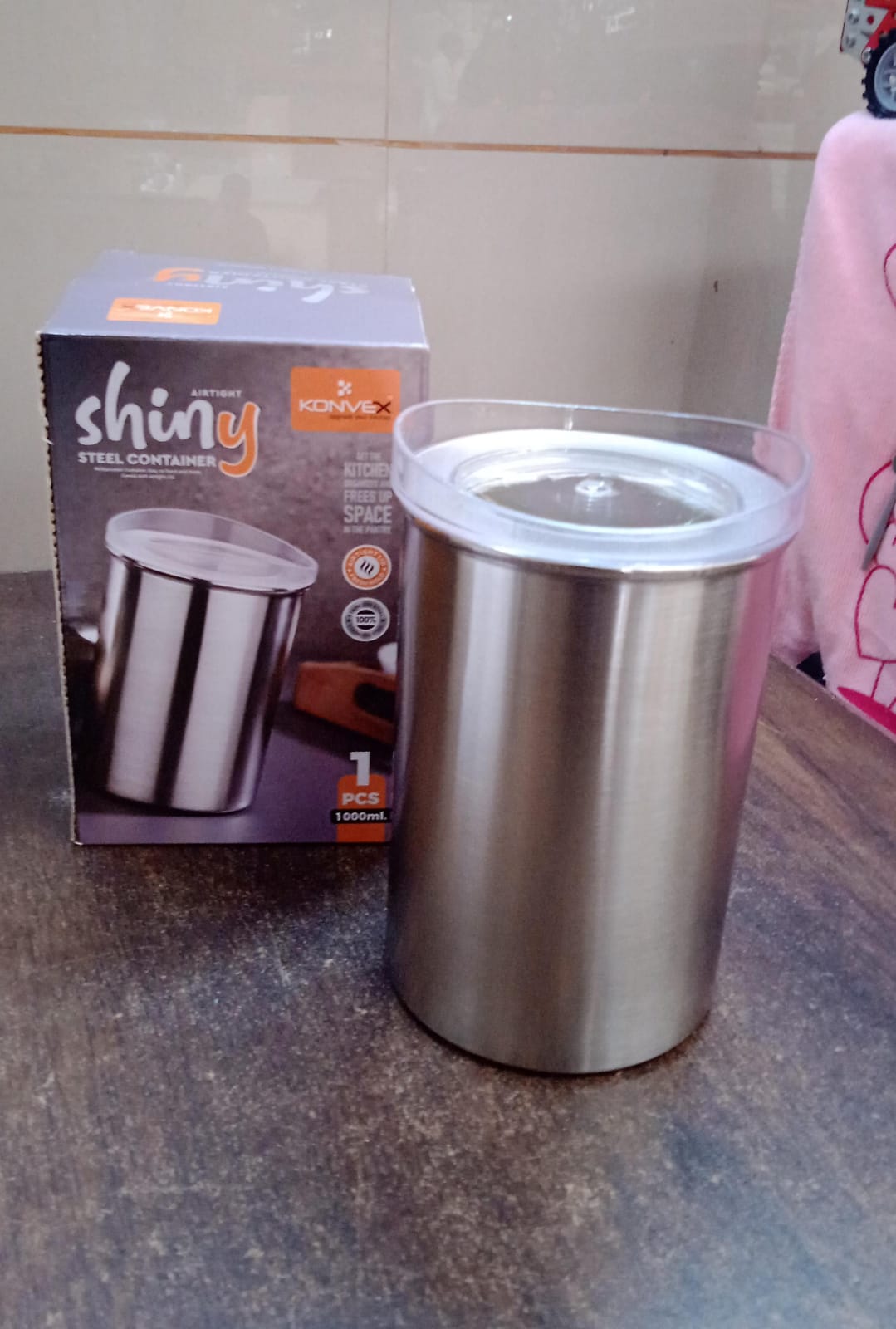 Multipurpose Stainless Steel Airtight Containers with See Through Lid (1 Pc / 1000 ML) - Bhavnagar Deodap
