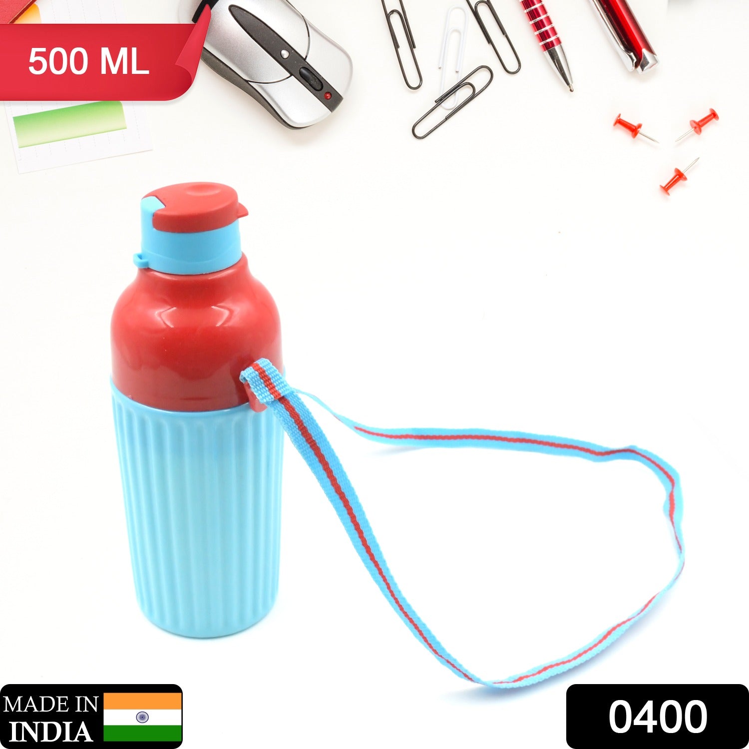 Plastic Sports Insulated Water Bottle with Dori Easy to Carry High Quality Water Bottle, BPA-Free & Leak-Proof! for Kids' School, For Fridge, Office, Sports, School, Gym, Yoga (1 Pc / 500ML) - Bhavnagar Deodap