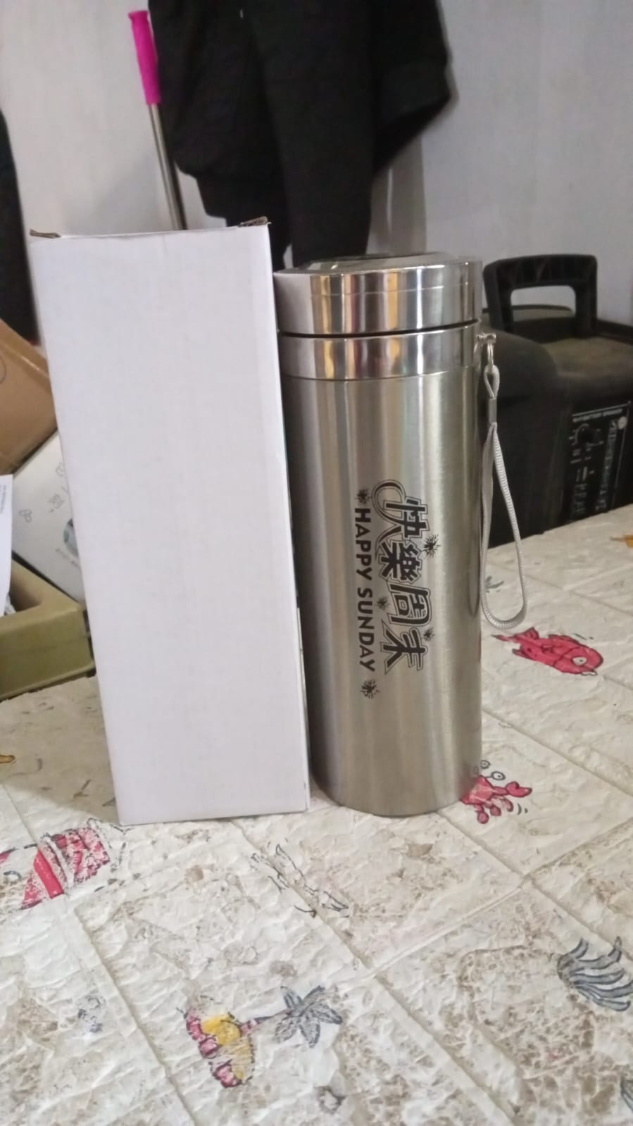 Stainless Steel Water Bottle Leak Proof With Dori Easy to Carry, Rust Proof, Hot & Cold Drinks, Gym Sipper BPA Free Food Grade Quality, Steel fridge Bottle For office / Gym / School (600 ML) - Bhavnagar Deodap