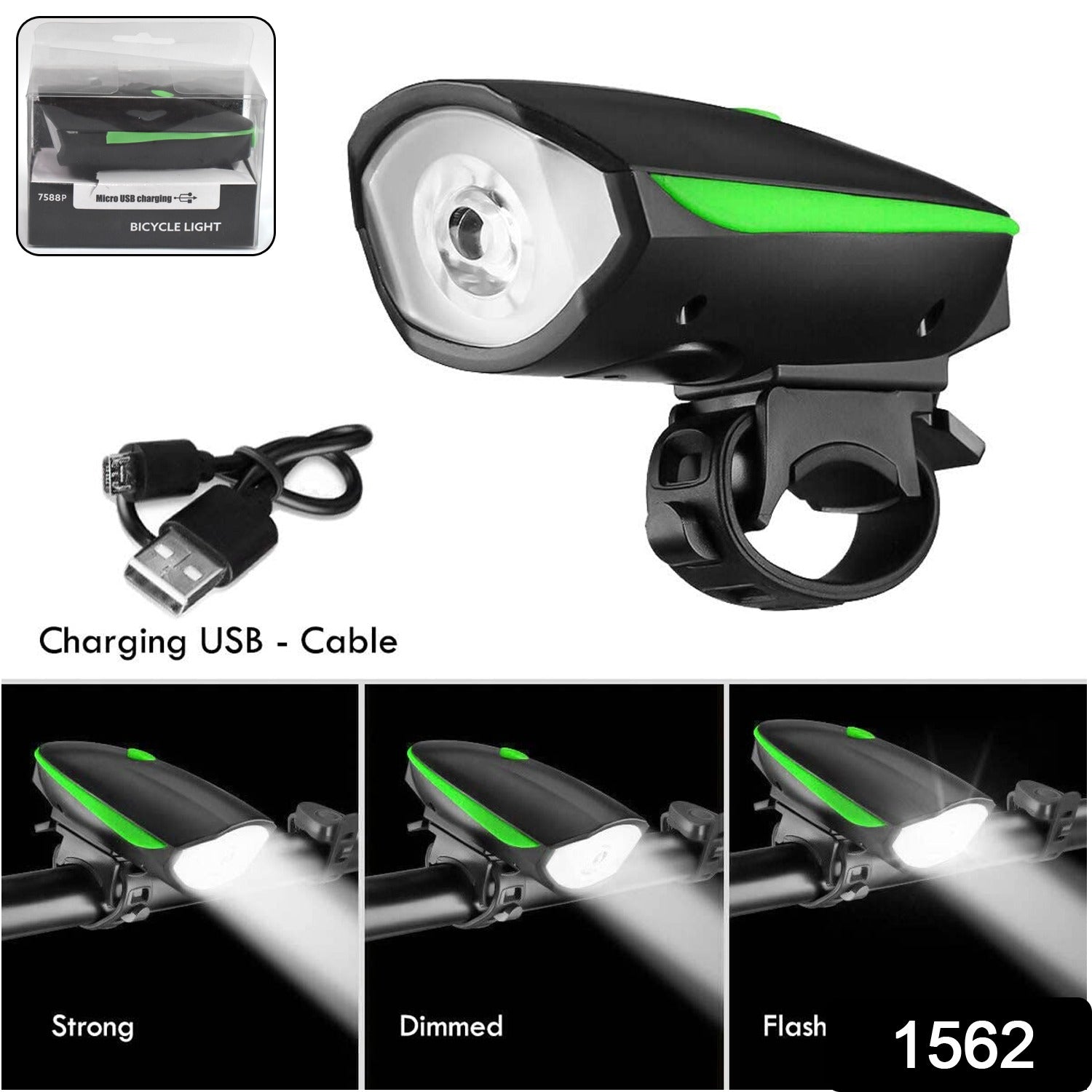 Rechargeable Bicycle LED Bright Light (1 Pc) - Bhavnagar Deodap