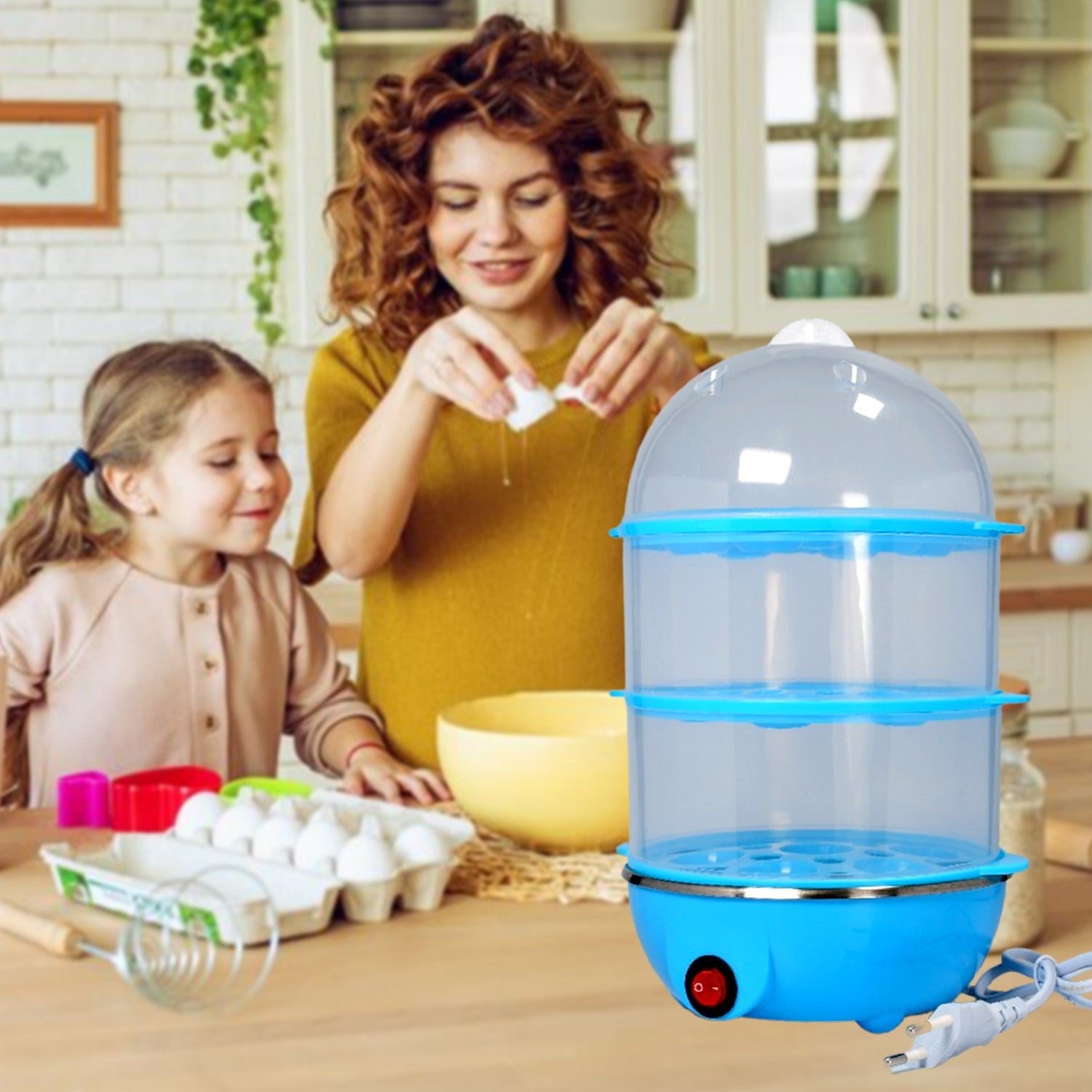 Egg Boiler / Poacher / Cooker / Electric Steamer (3 Layer) - Bhavnagar Deodap