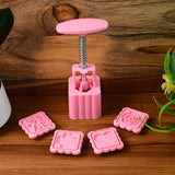 Multipurpose Cookie Biscuit Stamp Mold Set with Press Handle