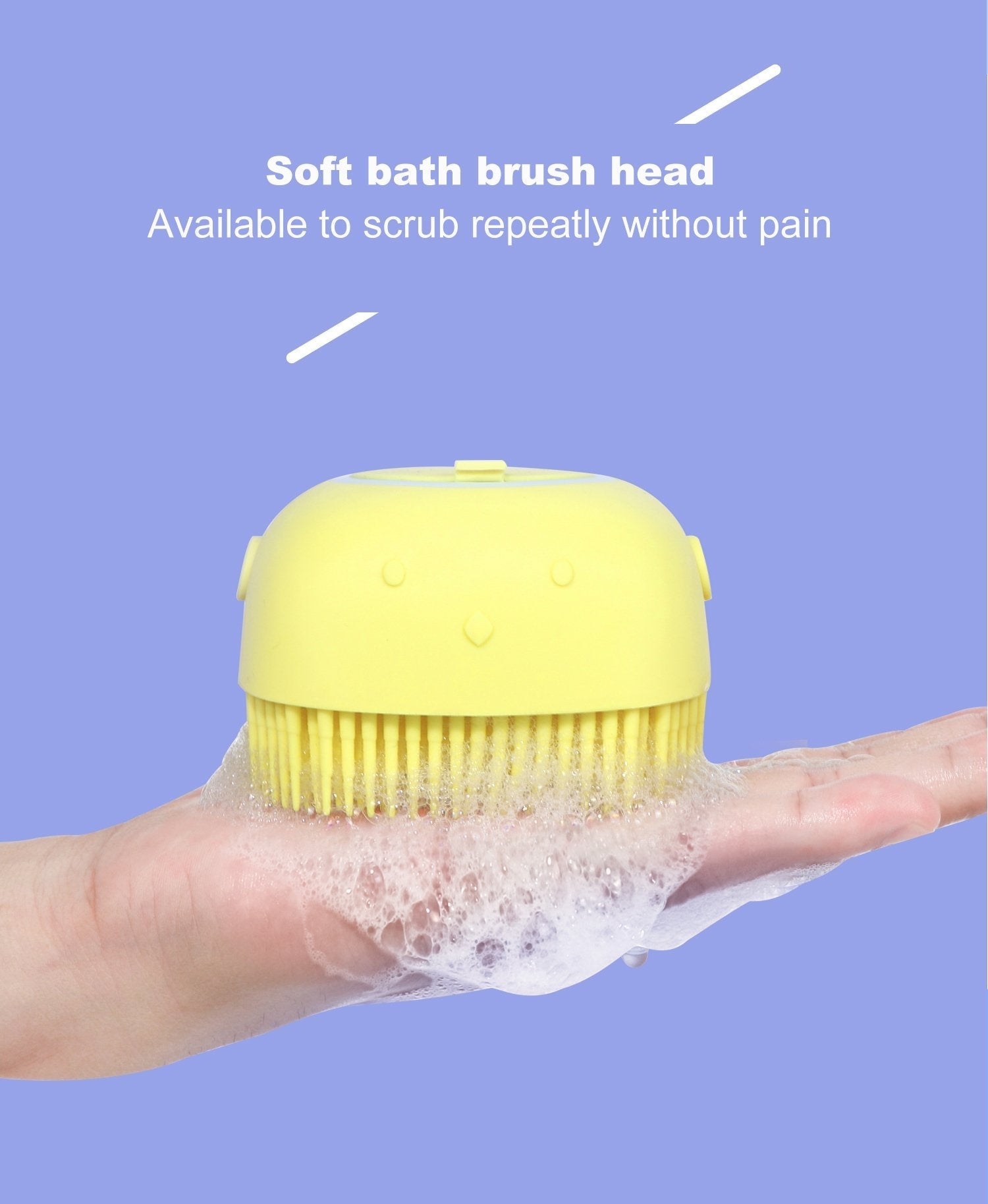 SILICONE MASSAGE BATH BODY BRUSH WITH SHAMPOO DISPENSER - Bhavnagar Deodap