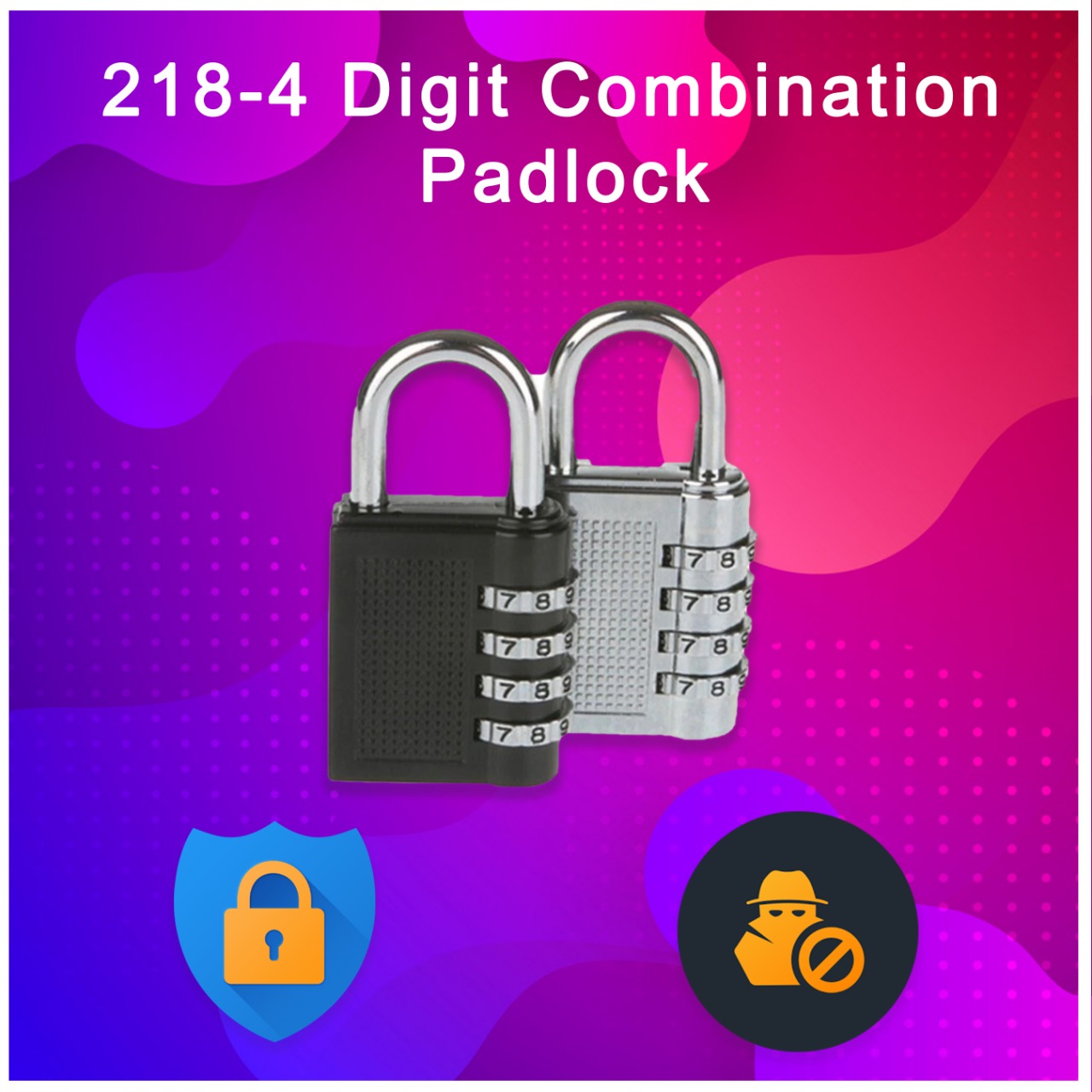 '-4 Digit Combination Padlock - Bhavnagar Deodap