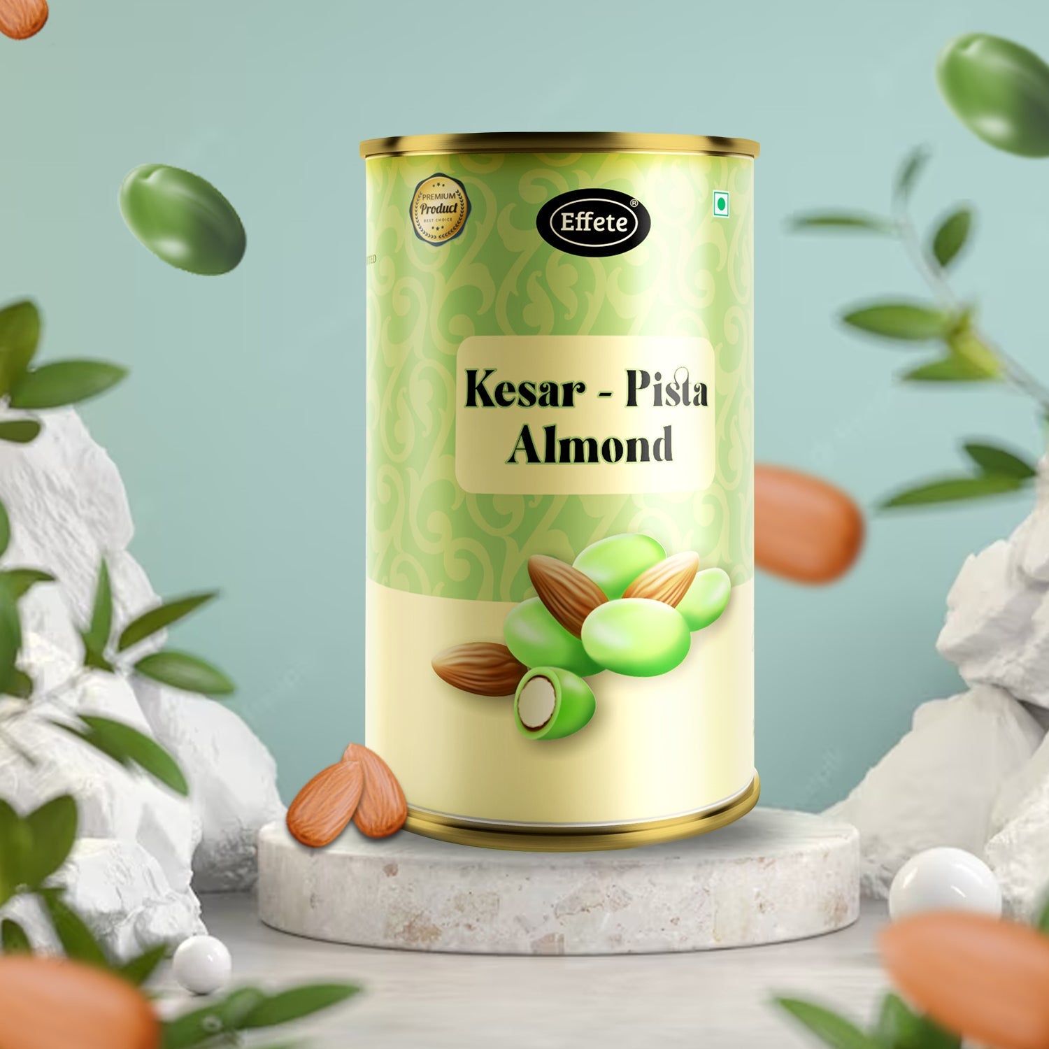 Kesar-Pista Almonds Chocolate (96 g) - Bhavnagar Deodap