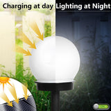 Solar-Powered LED Garden Globe Pathway Light (1 Pc)