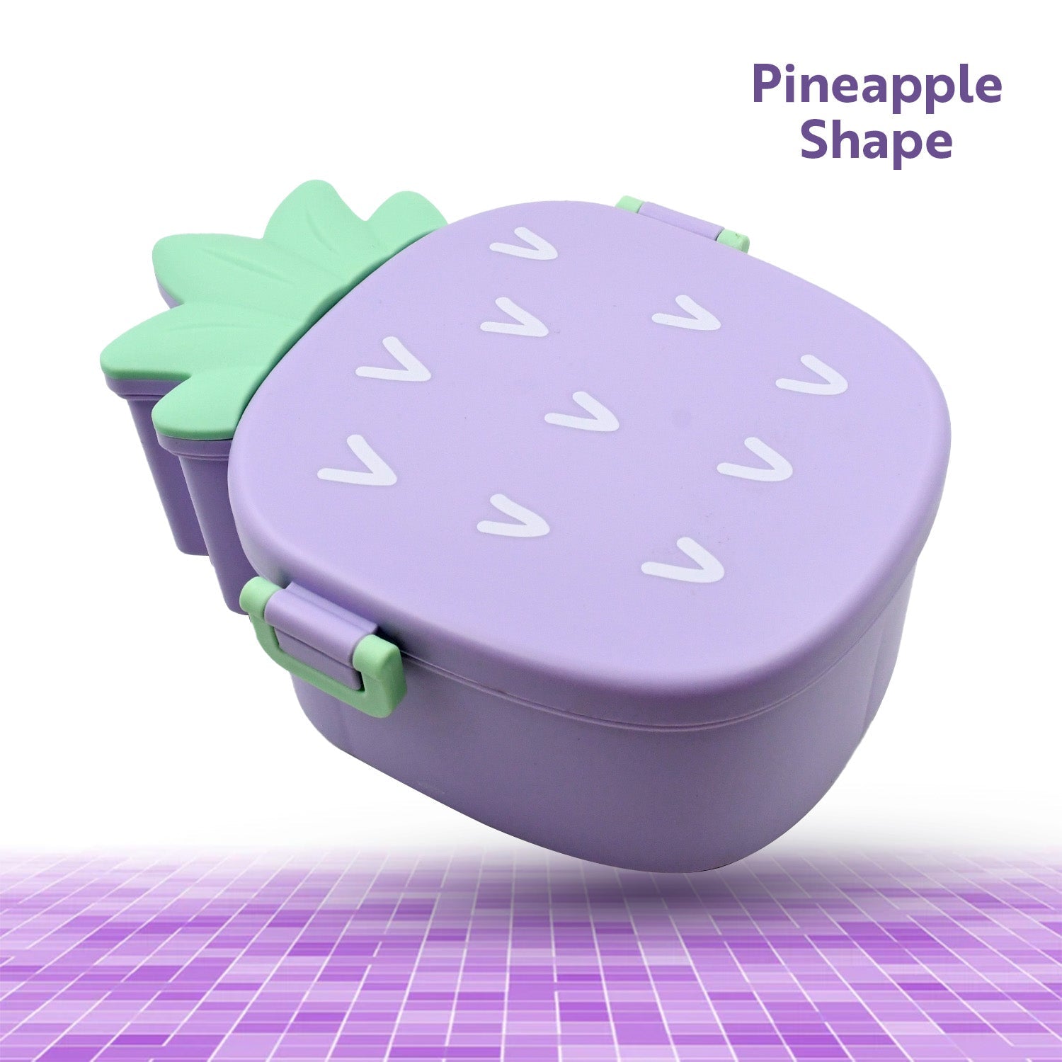 Pineapple Shaped Lunch Box with Compartments Lunch Food Container with Box Portable Lid School & Kids Lunch Box - Bhavnagar Deodap