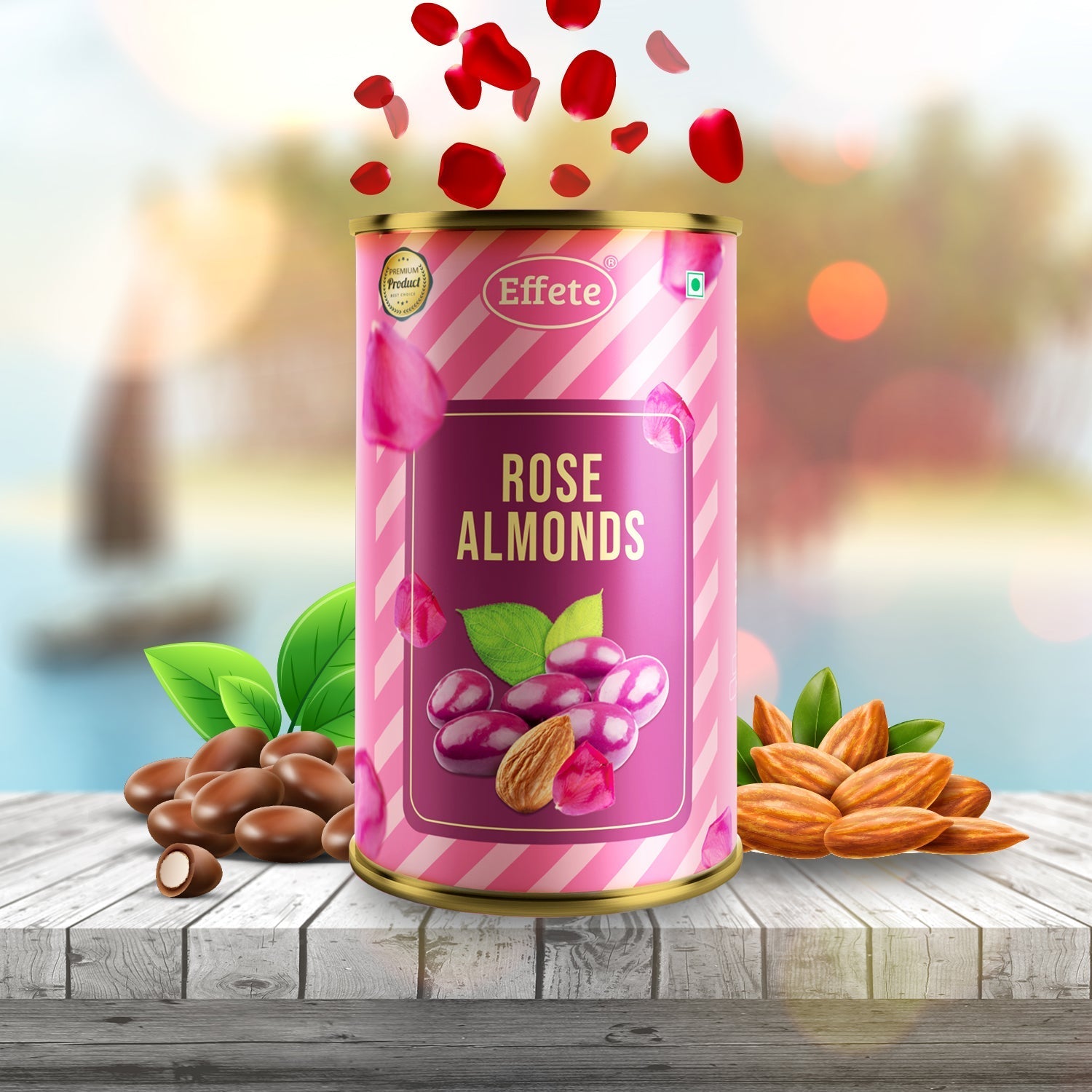 Rose Almonds Chocolate - Bhavnagar Deodap