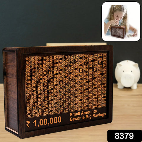 Wooden Money / Piggy Bank, Money Box (1 Pc / Pen Not Included) - Bhavnagar Deodap