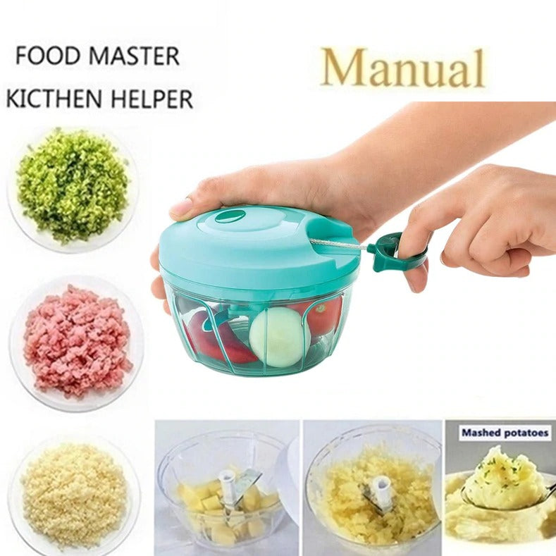 Handy Mini Plastic Vegetable Chopper Cutter, Onion Chopper Vegetables for Kitchen Accessories with 3 Blades - Bhavnagar Deodap