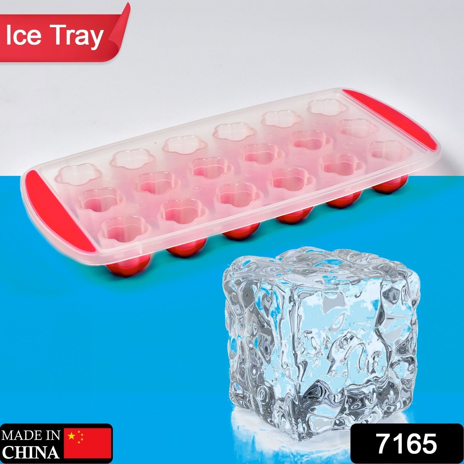 Ice Mould Flower Shape 18 Cavity Mould ice Tray Sphere ice Flower Mould Small ice Flower Tray Mini ice Cube Tray - Bhavnagar Deodap