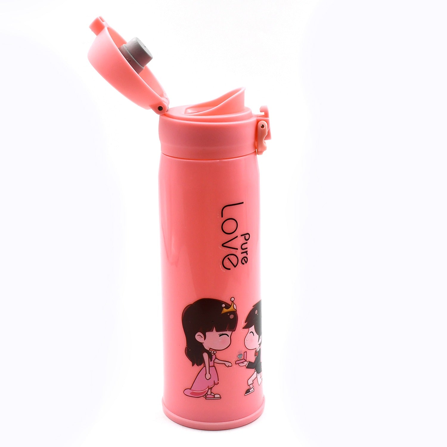 Pure Love outdoor sport water bottle 500ml leak proof BPA-free for travel cold and hot water glass water bottle with daily water intake for gym and children, Fridge, for Home, Office, School (MOQ :- 80 Pc) - Bhavnagar Deodap