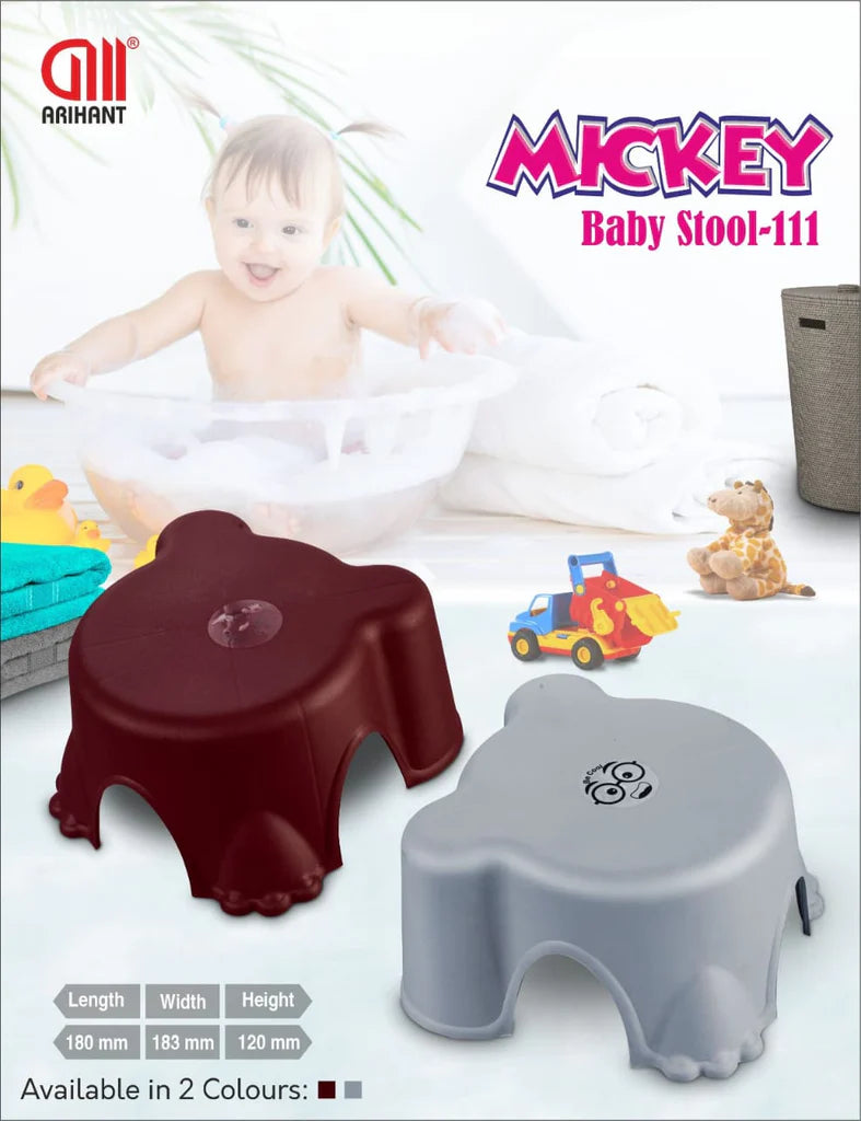 Micky Baby Stool one Step Stool for Kids Anti-Slip Childs Foot Stool-111 - Bhavnagar Deodap