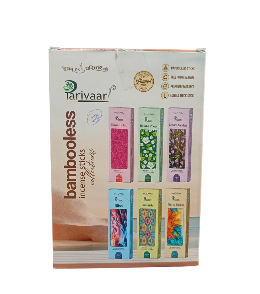 Parivaar Premium Bambooless Agarbatti Sticks 100gm - Bhavnagar Deodap