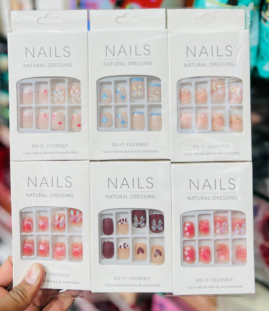 Fancy Nails 12pcs Artifical Nails For Women Reusable Vibrant - Bhavnagar Deodap