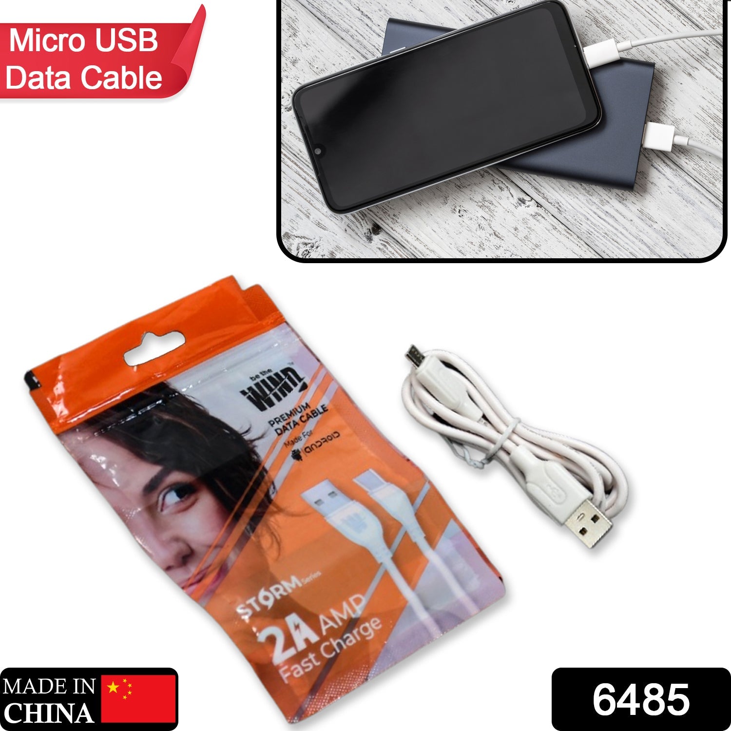 Fast Charging for android & Data Transfer Extra Tough Long Micro Cable for All Compatible Smartphone and Tablets - Bhavnagar Deodap