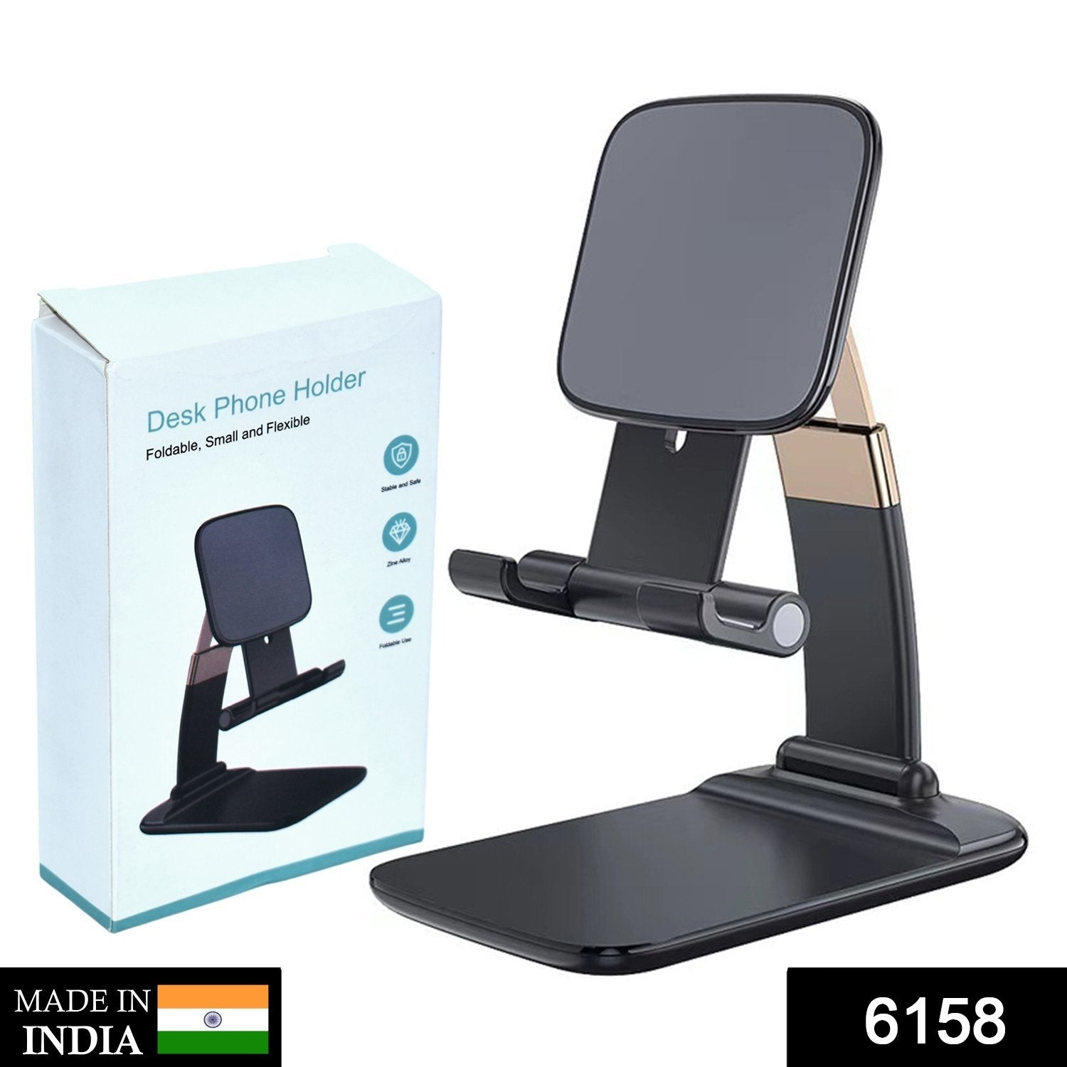 Phone Holder for Table, Foldable Universal Mobile Stand for Desk - Bhavnagar Deodap