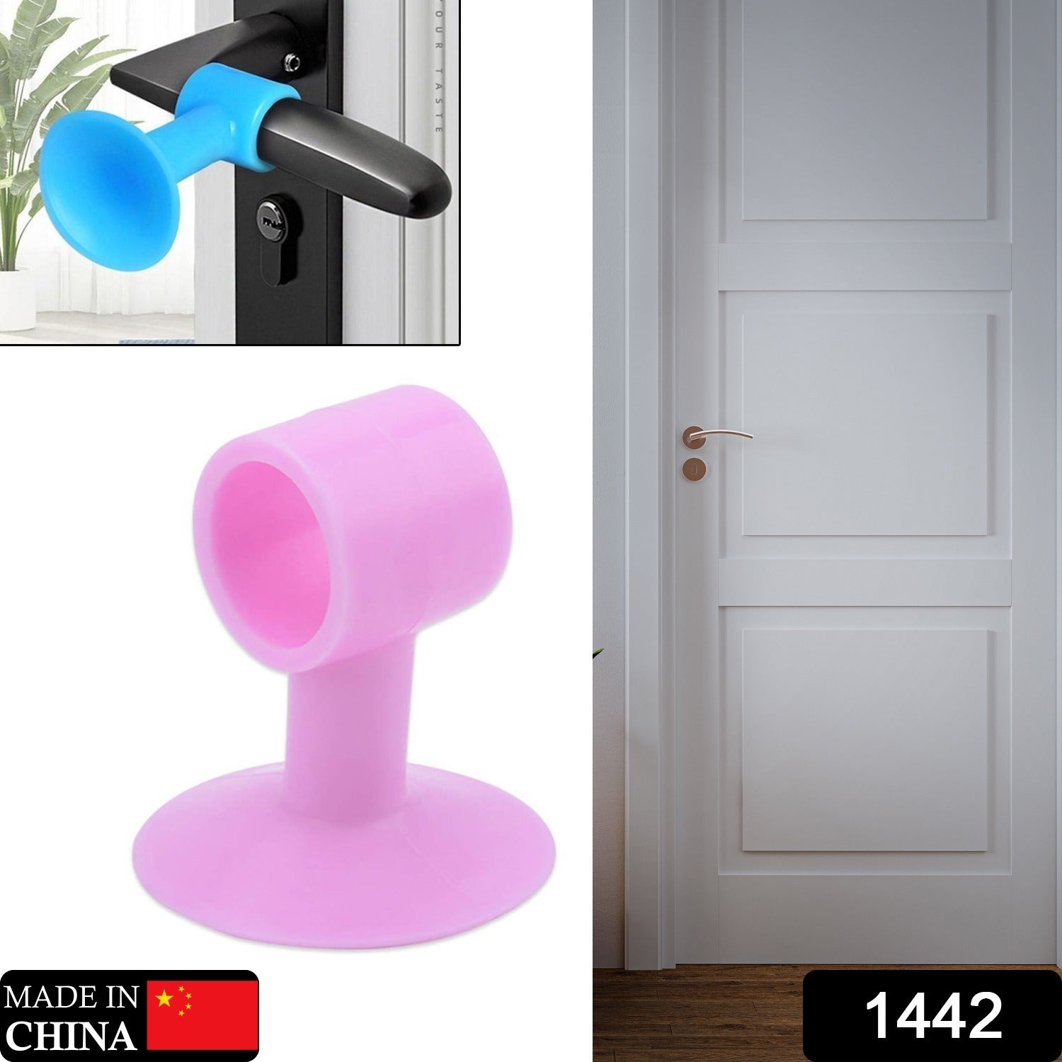 Door Stopper Mini Anti-Collision Silicone Door Handle Crash Pad - Bhavnagar Deodap