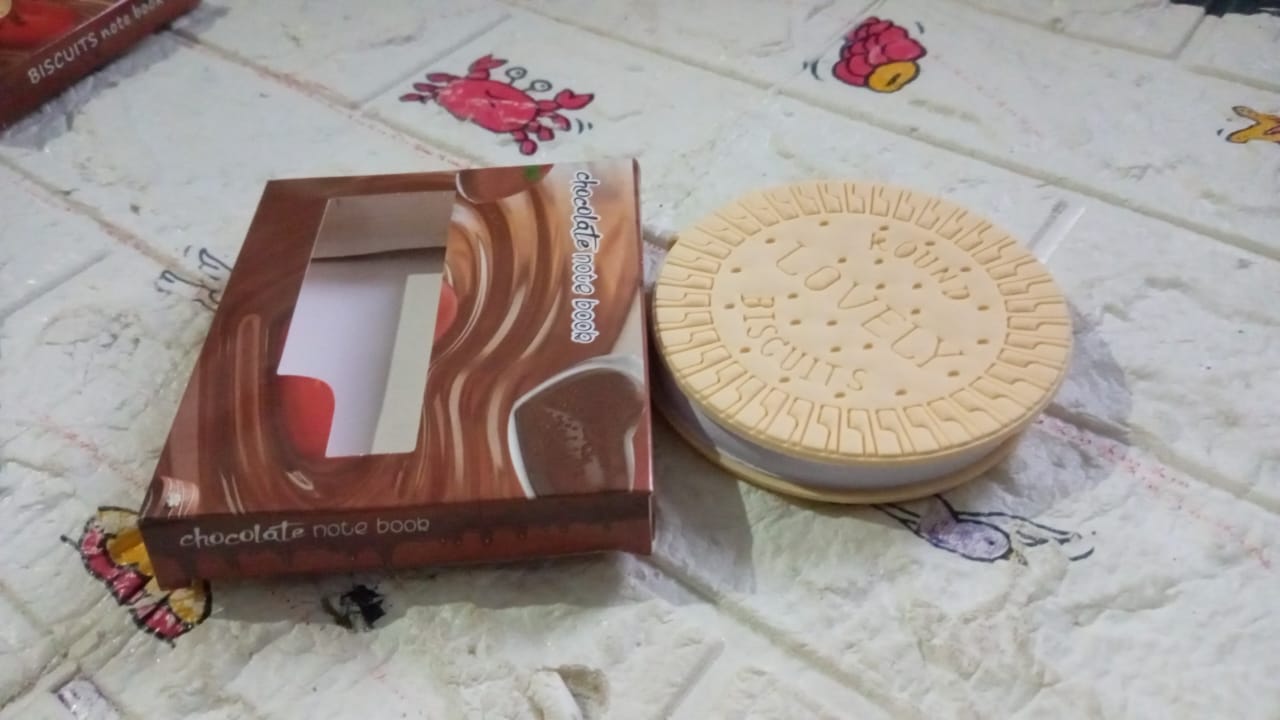 Round Chocolate Diary Notebooks Original Chocolate Smell  Writing Practice Book Early Learning Copybook Premium Chocolate Book ( 1Pc Book ) - Bhavnagar Deodap