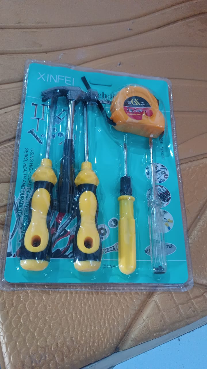 6 in 1 Hand Tool Kit Repair Home Screwdrivers Tool Kit with Tools Including Daily - Bhavnagar Deodap