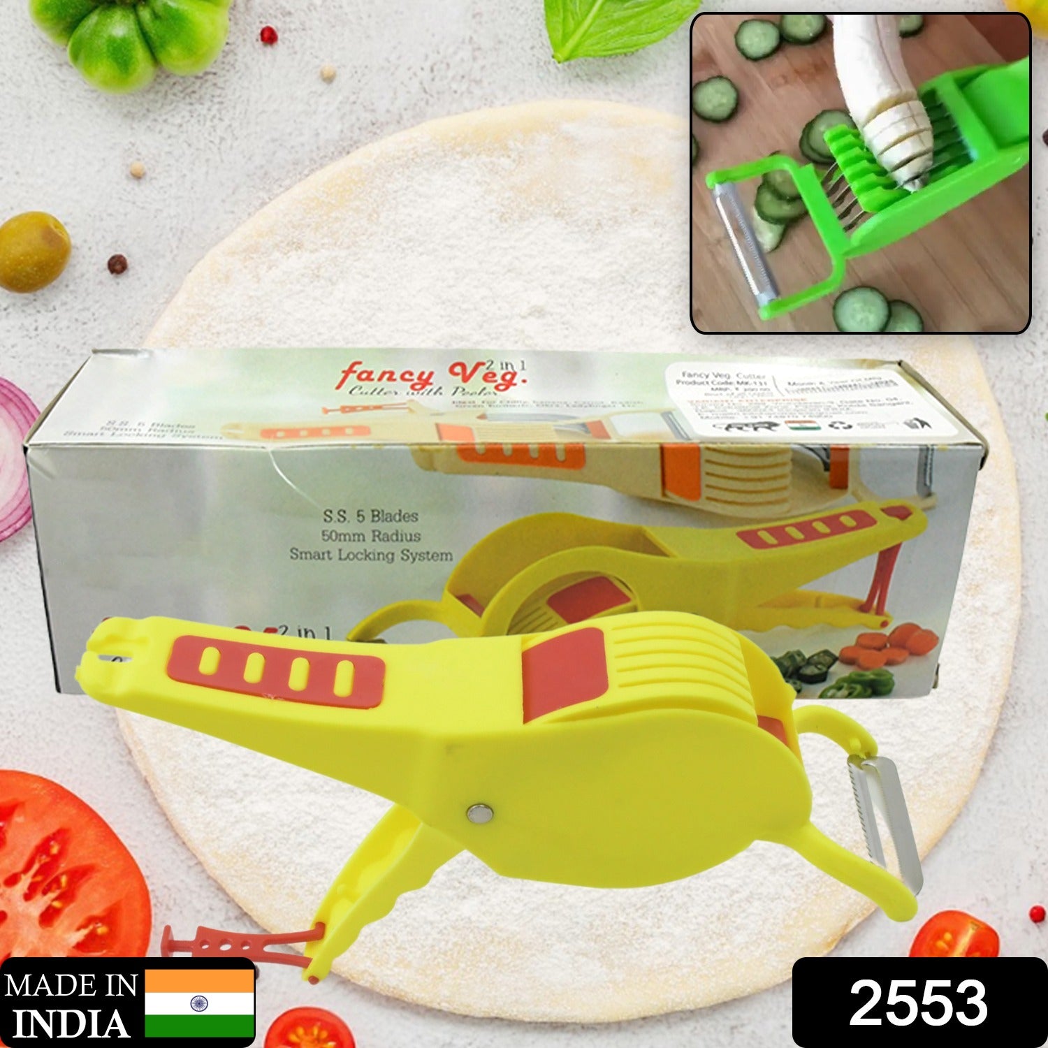 2-in-1 Vegetable and Fruits Cutter / Chopper - Bhavnagar Deodap